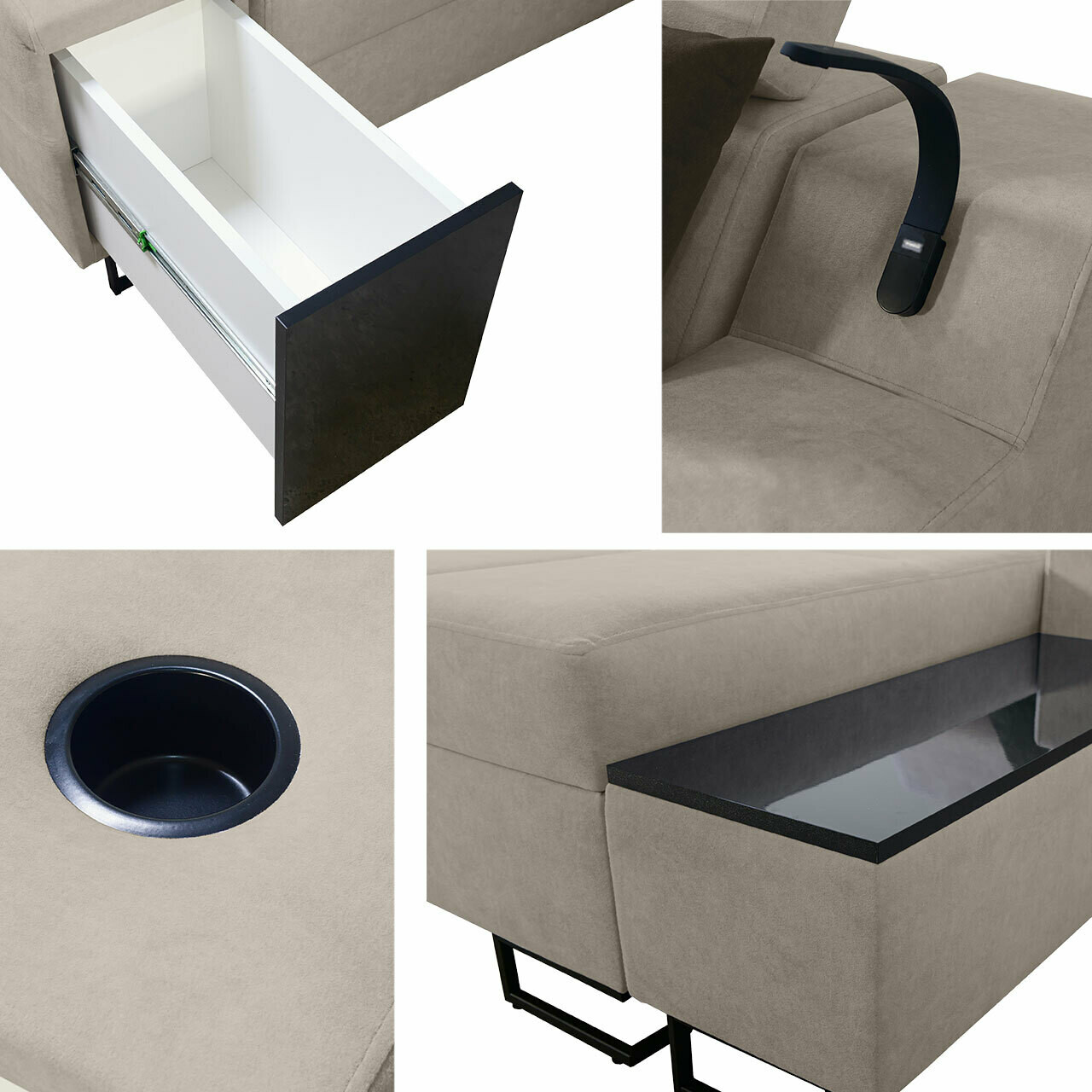 Ъглов диван Sarasota 160 (Uttario Velvet 2980 + Uttario Velvet 2973)