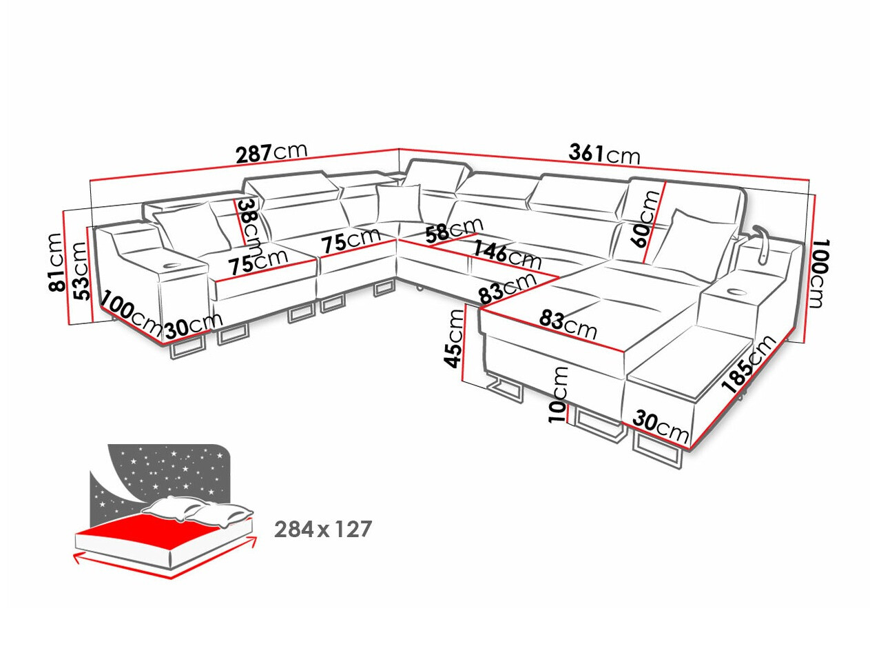 Ъглов диван Sarasota 160 (Uttario Velvet 2980 + Uttario Velvet 2973)