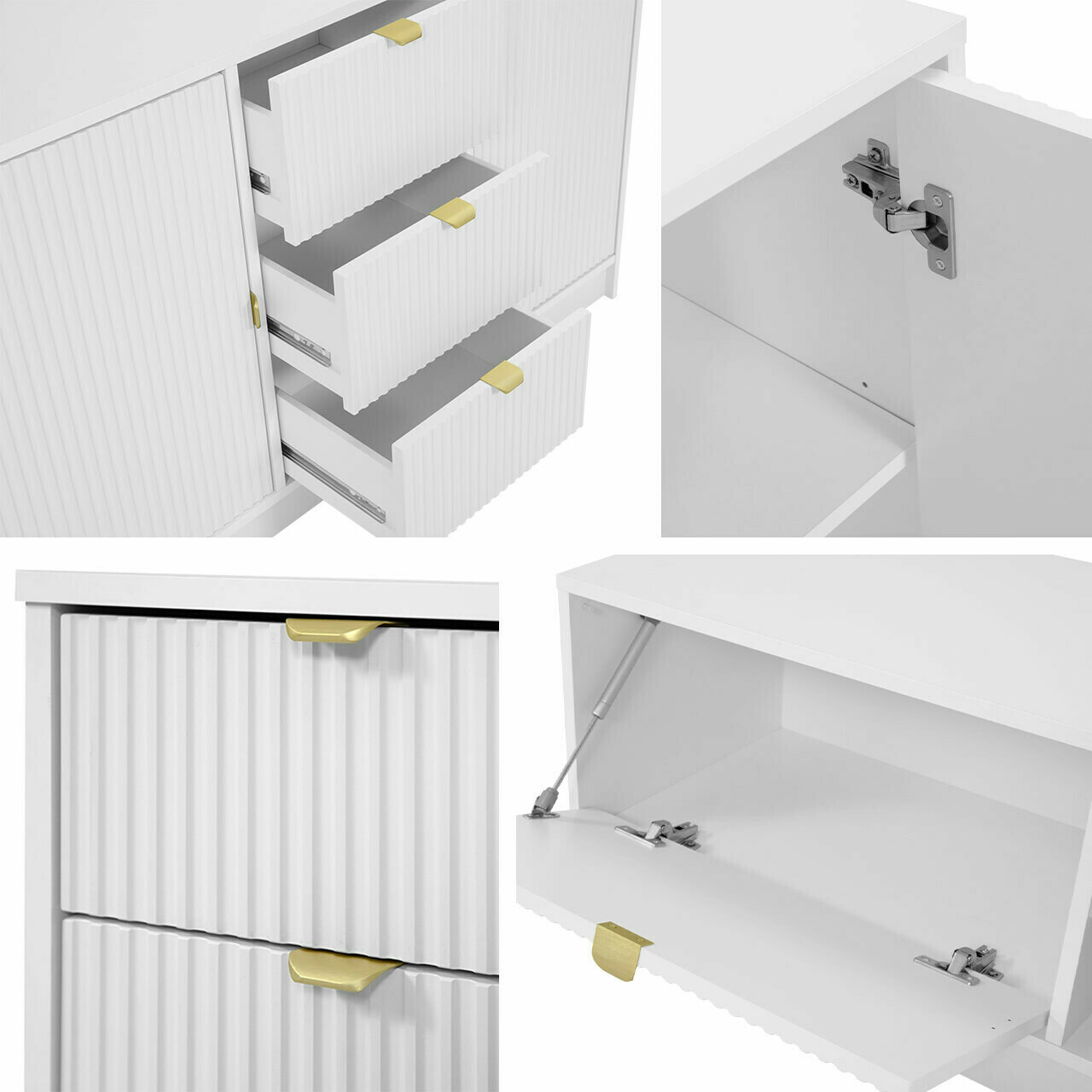 Нощно шкафче Comfivo Papilio (Бял)