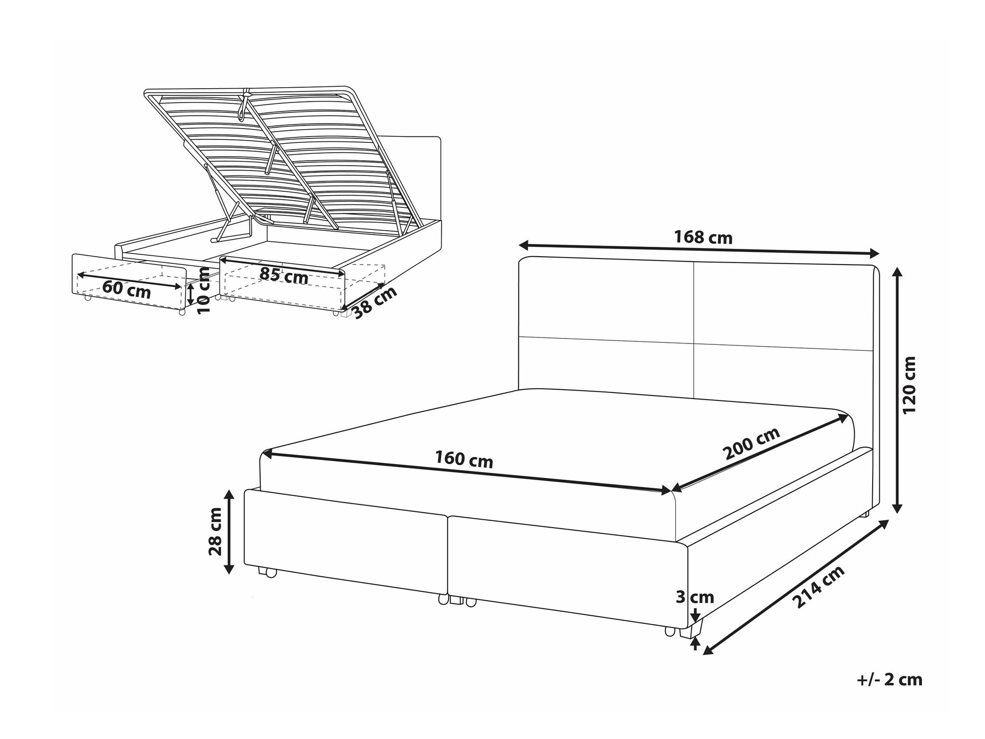Легло Berwyn 1615 (Черен)