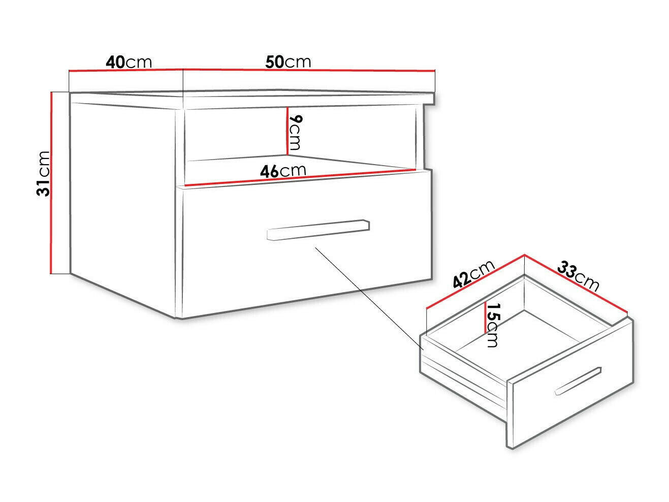 Нощно шкафче Comfivo Pastor