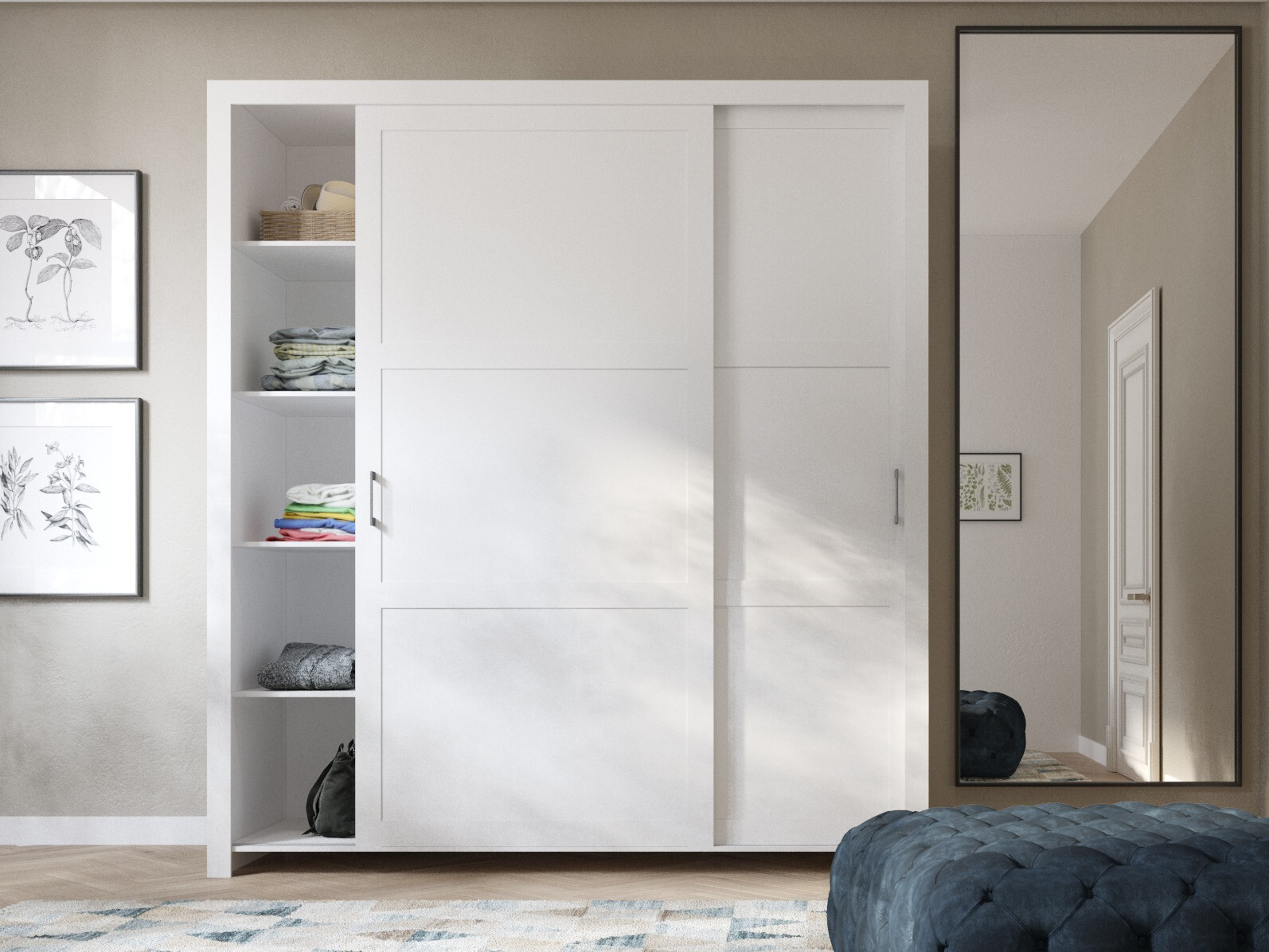 Гардероб Murrieta 190 (Бял)