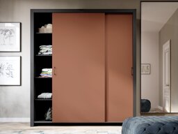 Гардероб Murrieta 192 (Черен + Кафяв)