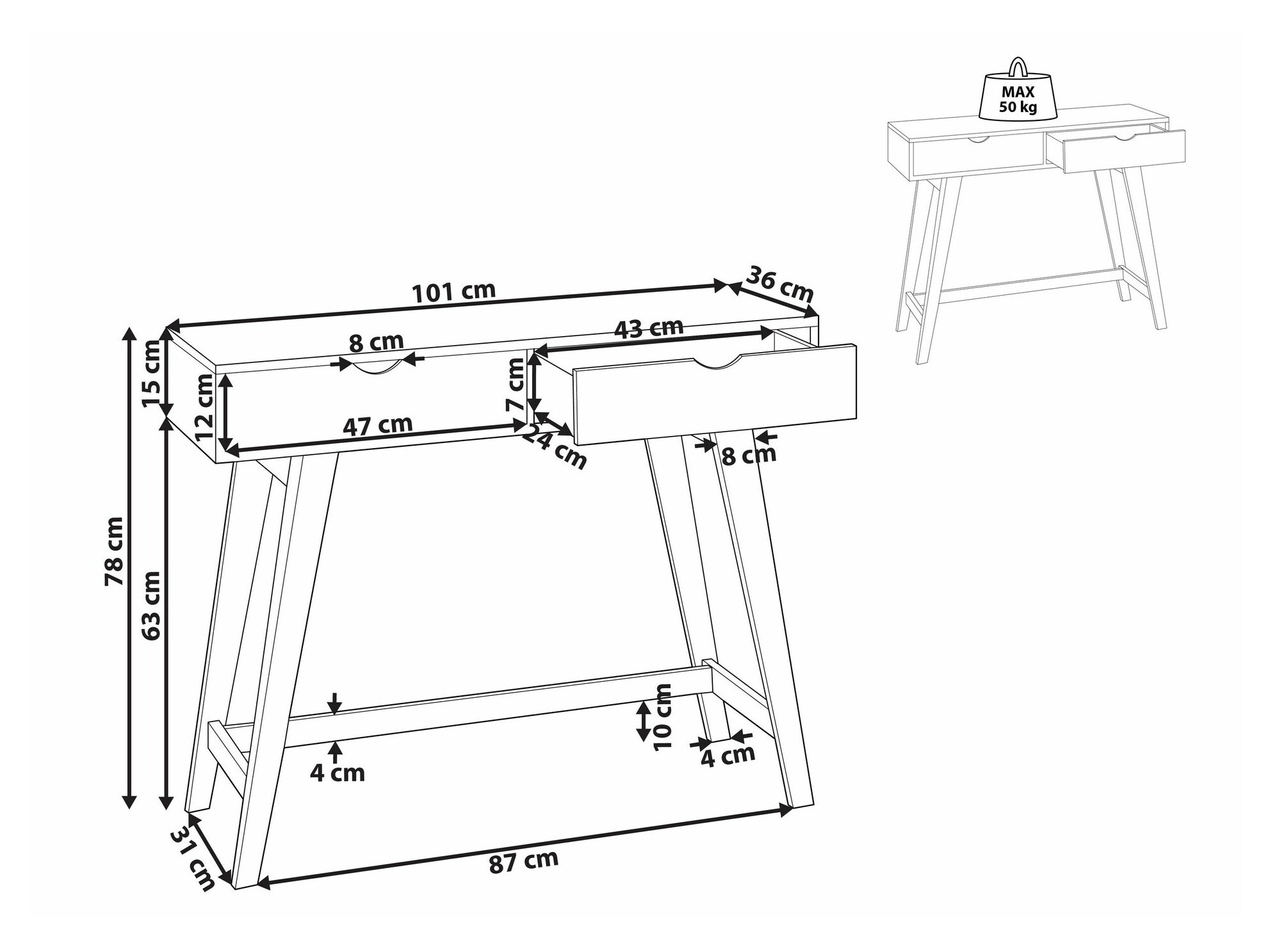 Конзолна маса Berwyn 1659