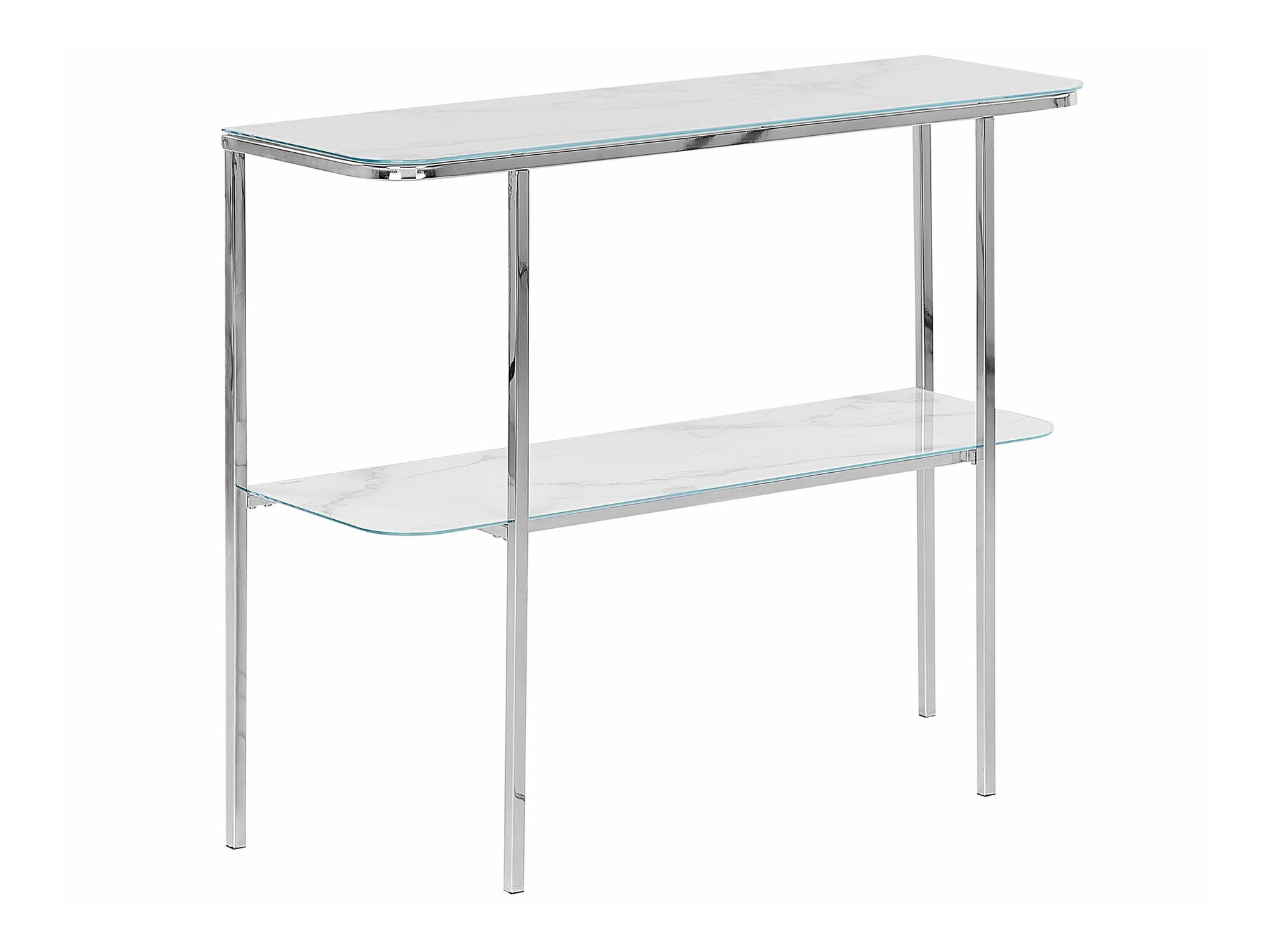 Конзолна маса Berwyn 1669 (Сребро + Бял мрамор)