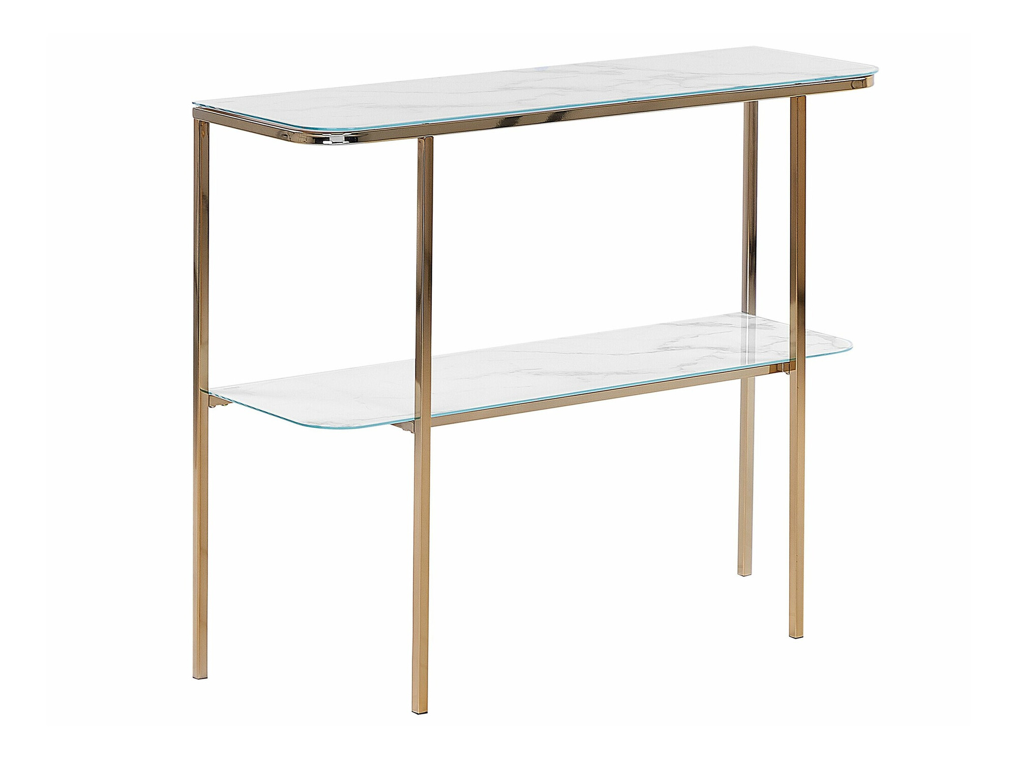 Конзолна маса Berwyn 1669 (Златно + Бял мрамор)