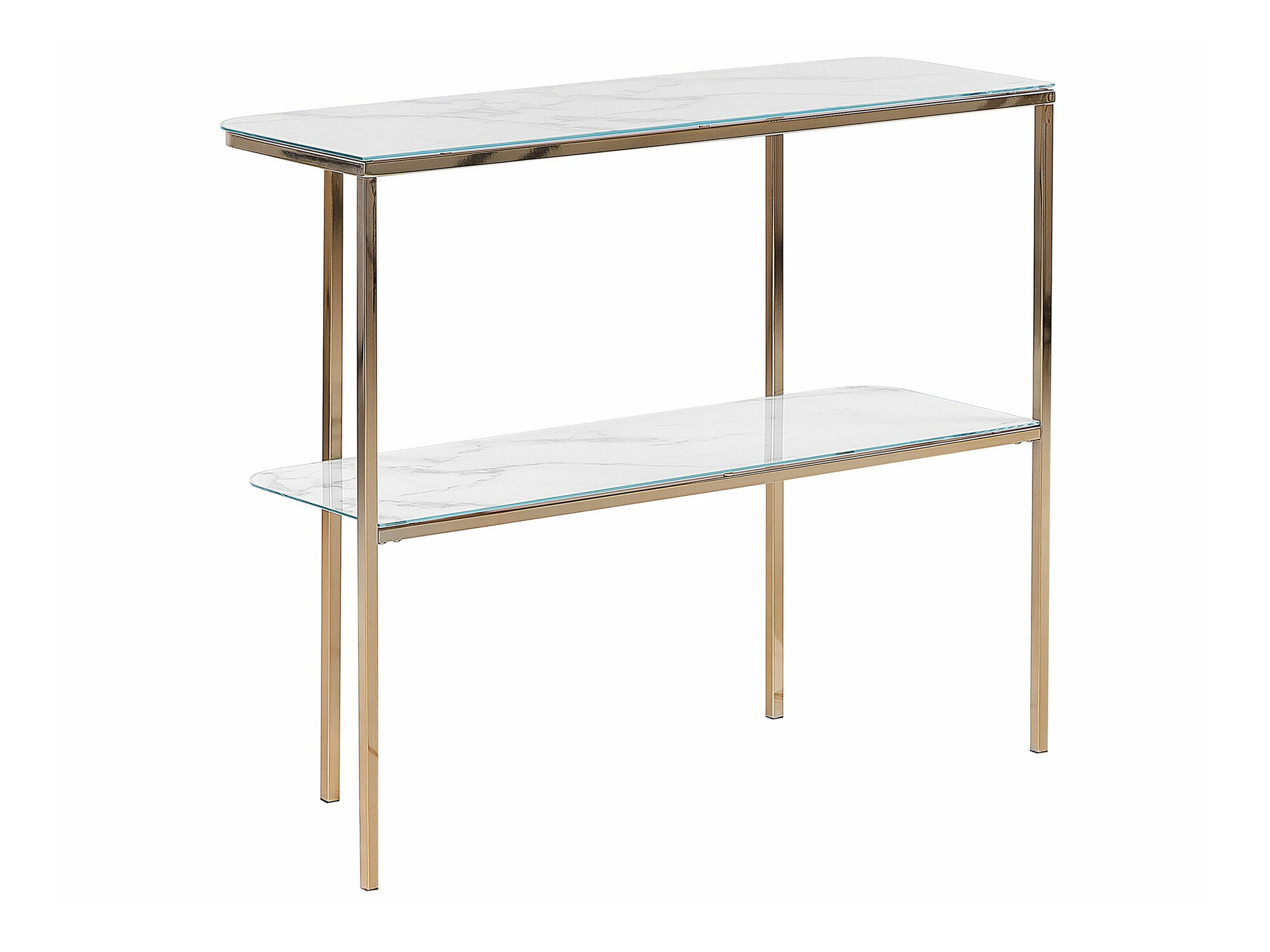 Конзолна маса Berwyn 1669 (Златно + Бял мрамор)