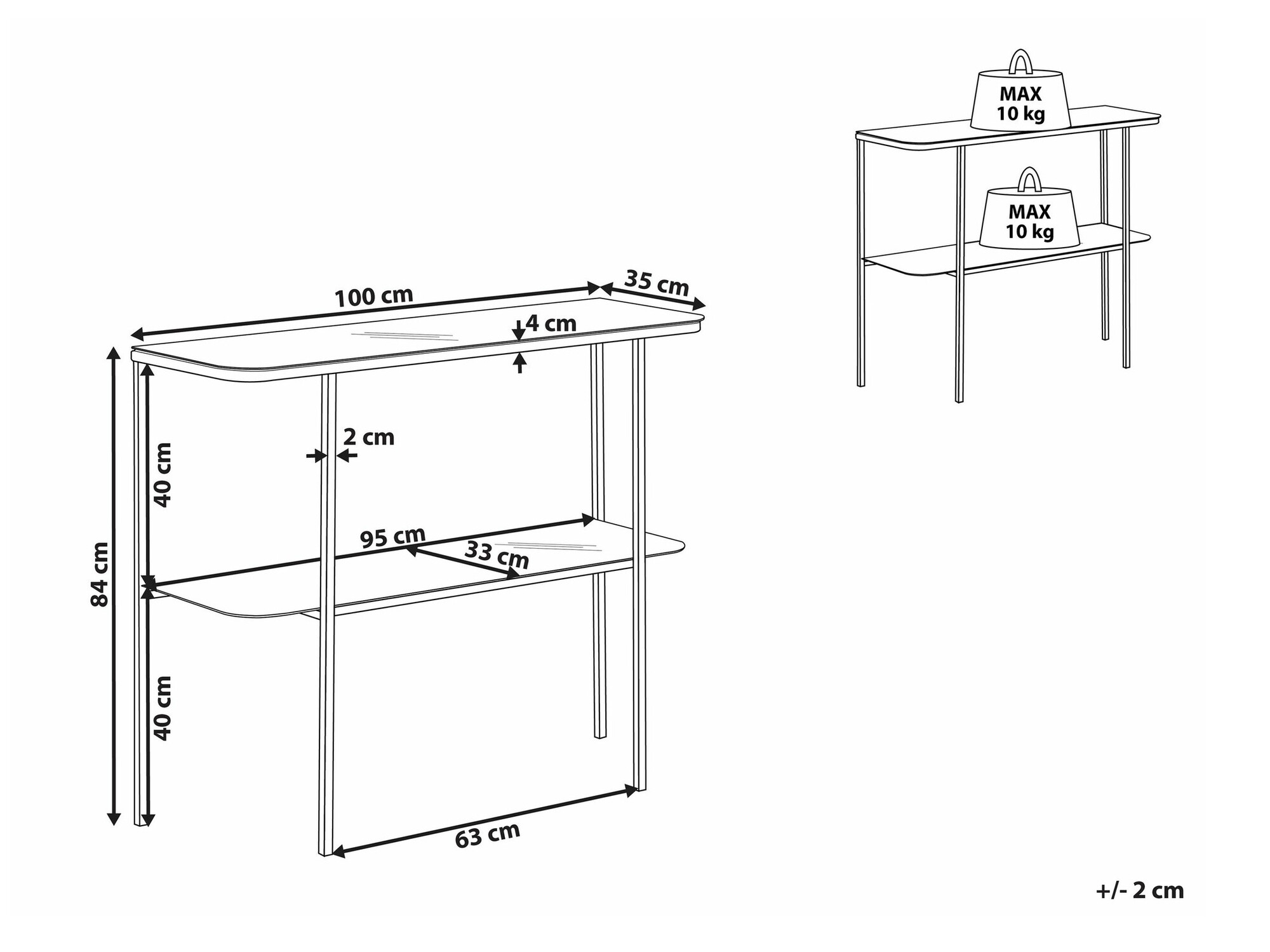 Конзолна маса Berwyn 1669 (Златно + Бял мрамор)