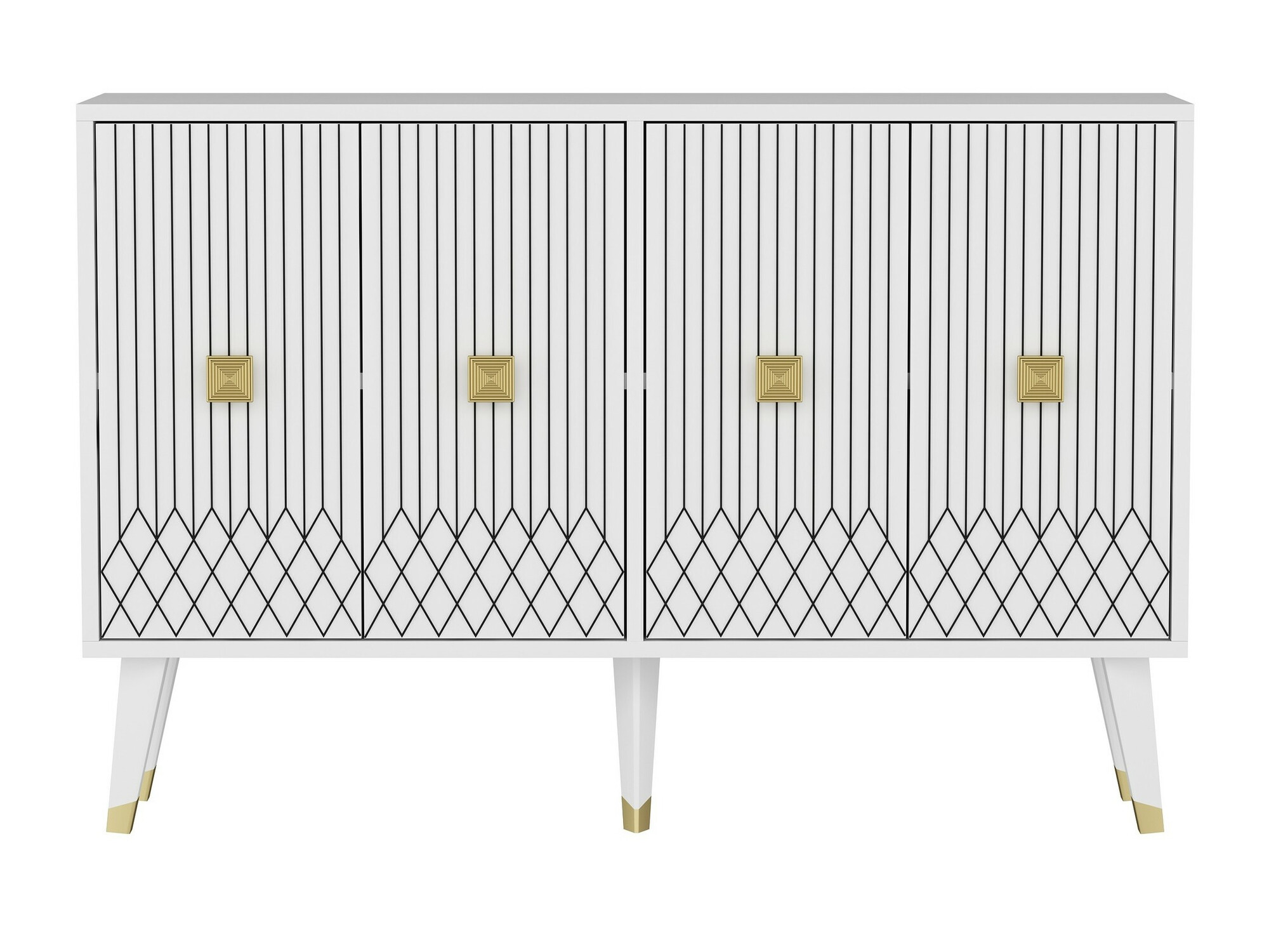 Шкаф Dunliru 100 (Бял + Златно)