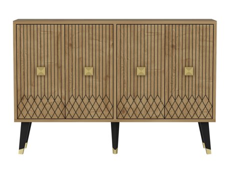 Шкаф Dunliru 100 (Дъб + Златно)