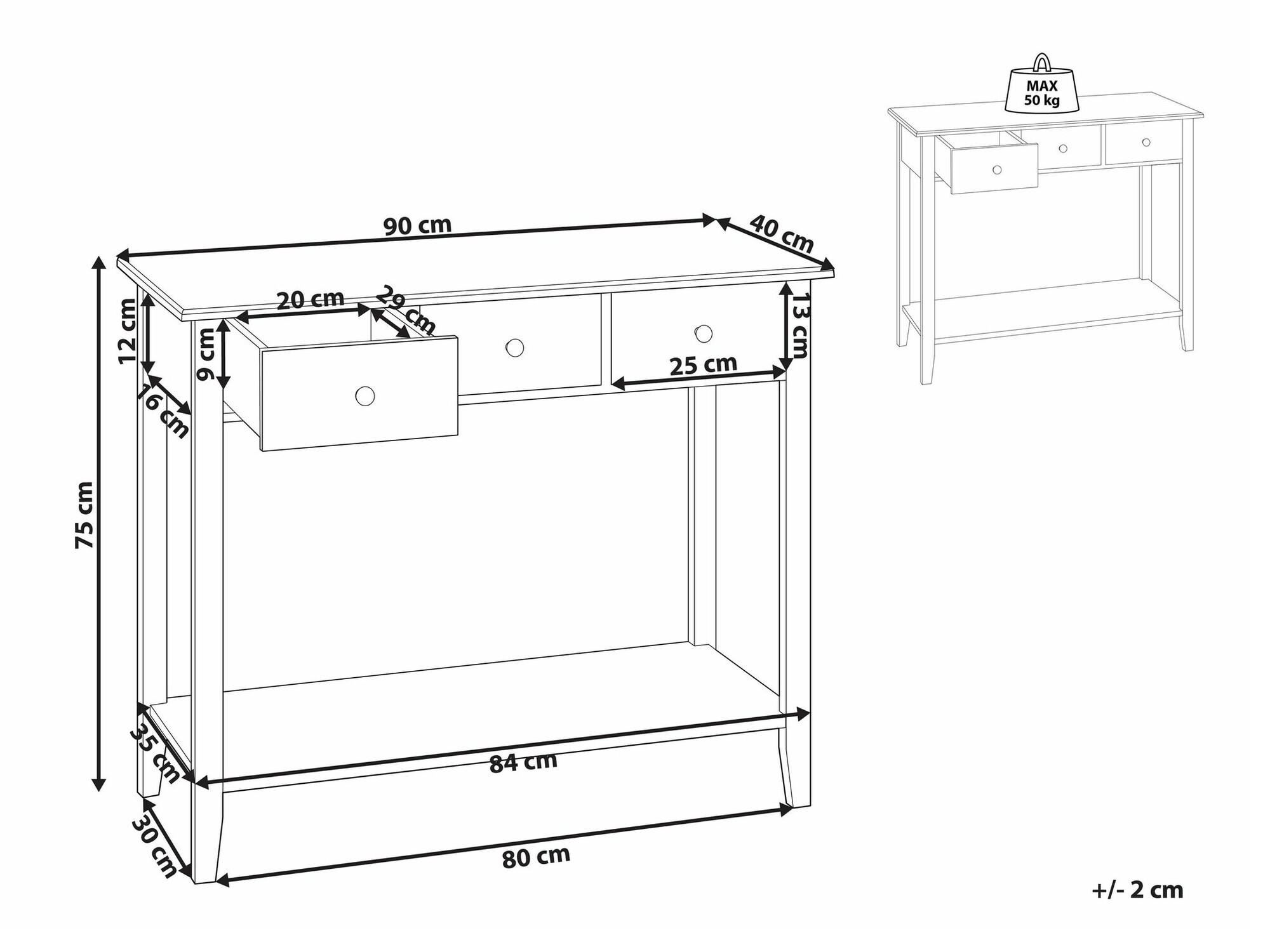 Конзолна маса Berwyn 1671