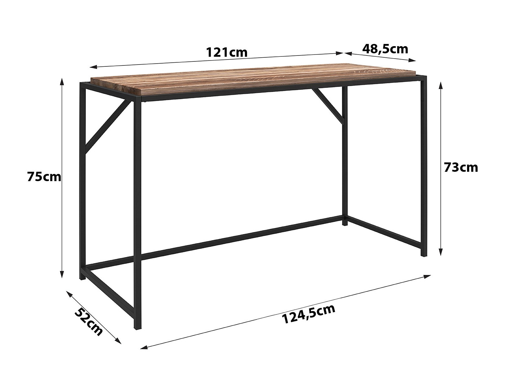 Офис бюро Tulsa 637 (Тъмнокафяв + Златно)