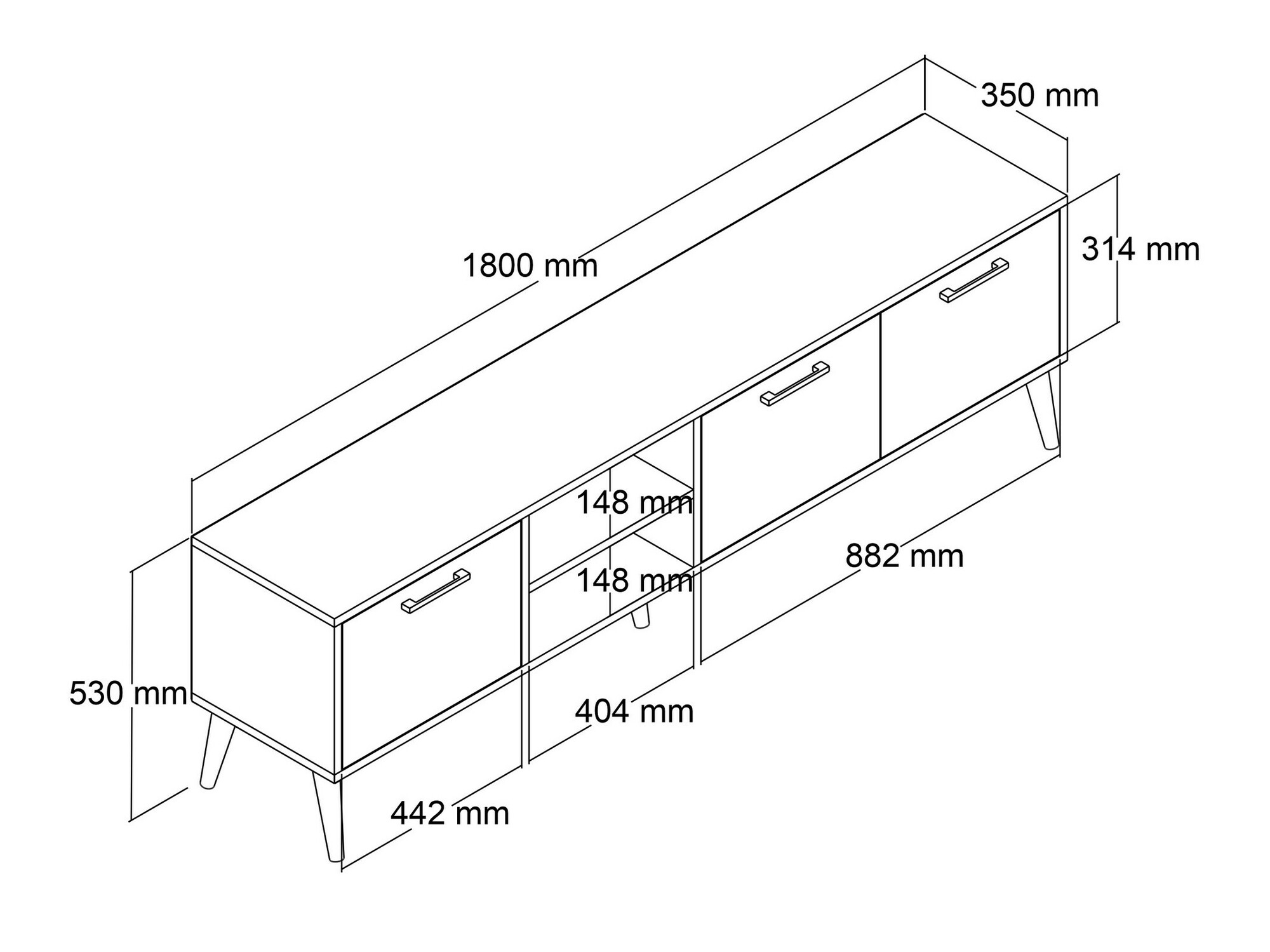 ТВ шкаф Nolcava 103 (Орех + Антрацит)