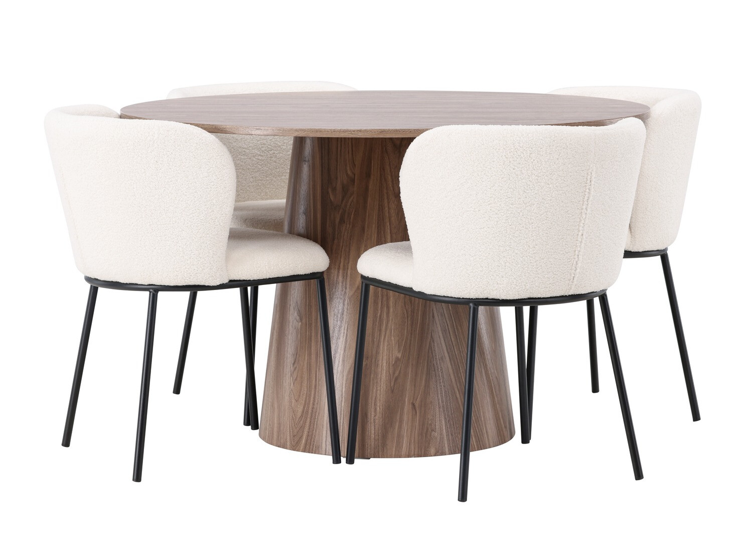 Маса и столове за трапезария Dallas 4314 (Кафяв)