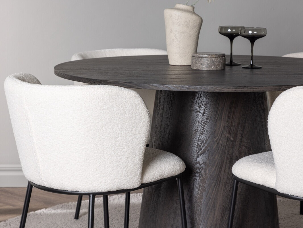 Маса и столове за трапезария Dallas 4314 (Тъмнокафяв)