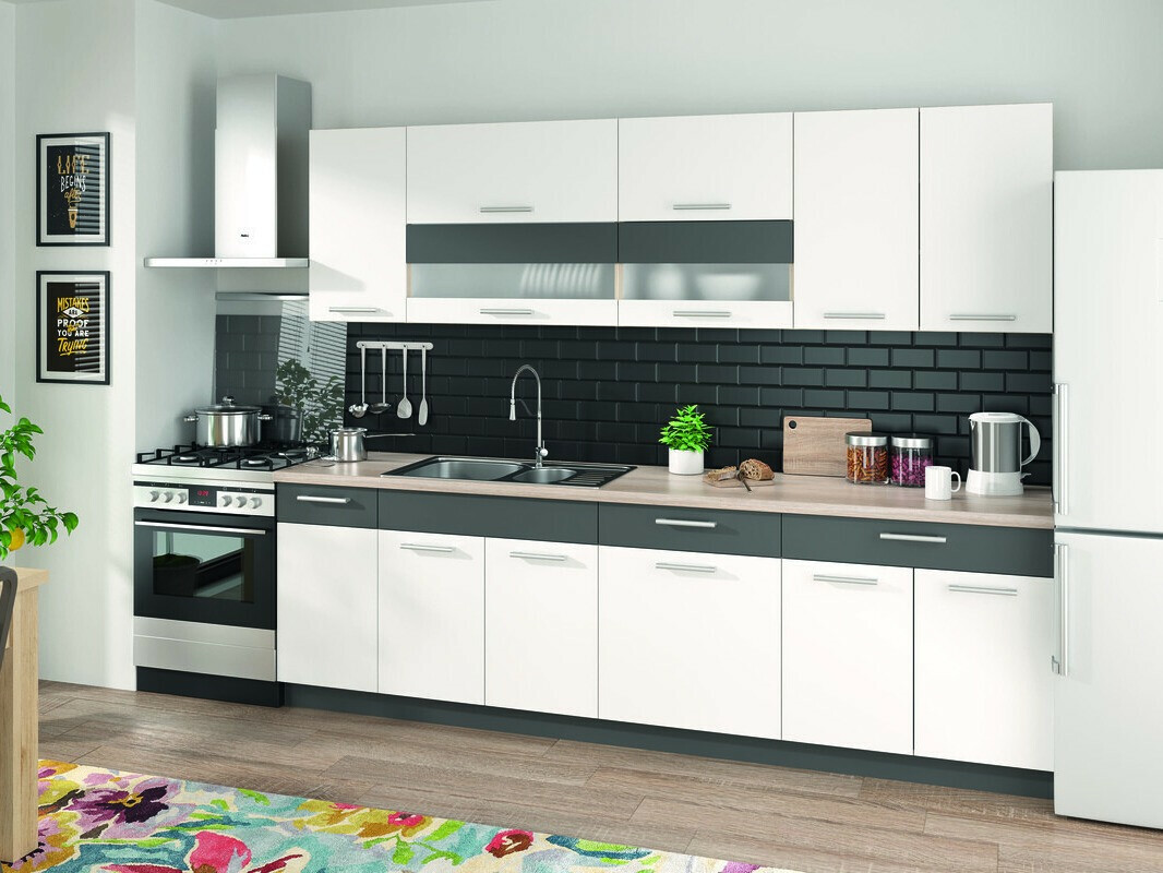 Модулен окачен ъглов шкаф Mode White 108