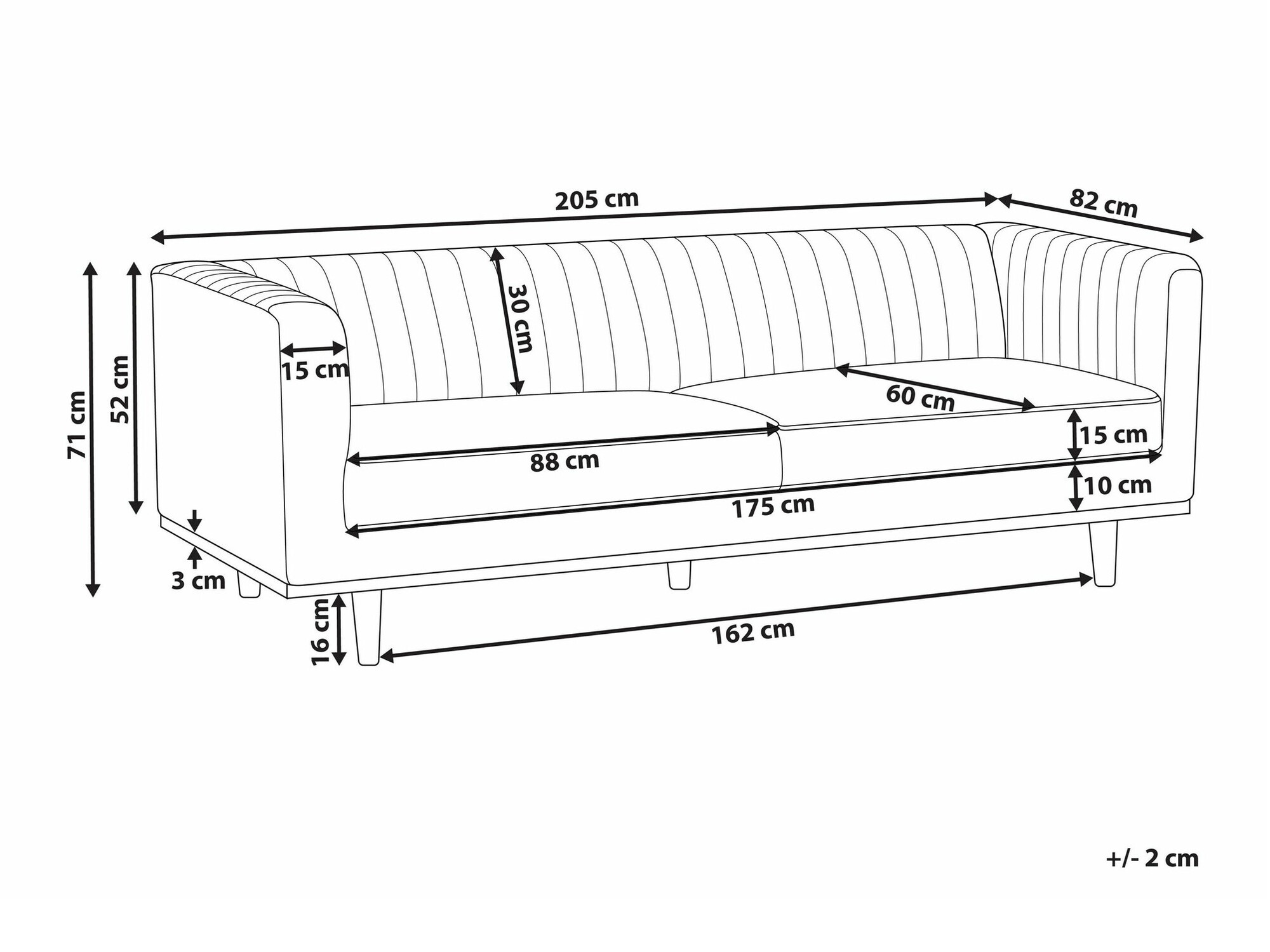 Диван Berwyn 1682 (Бежов)