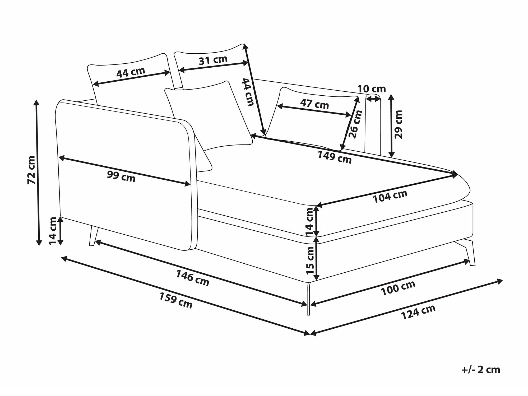 Кушетка Berwyn 1683 (Бежов)