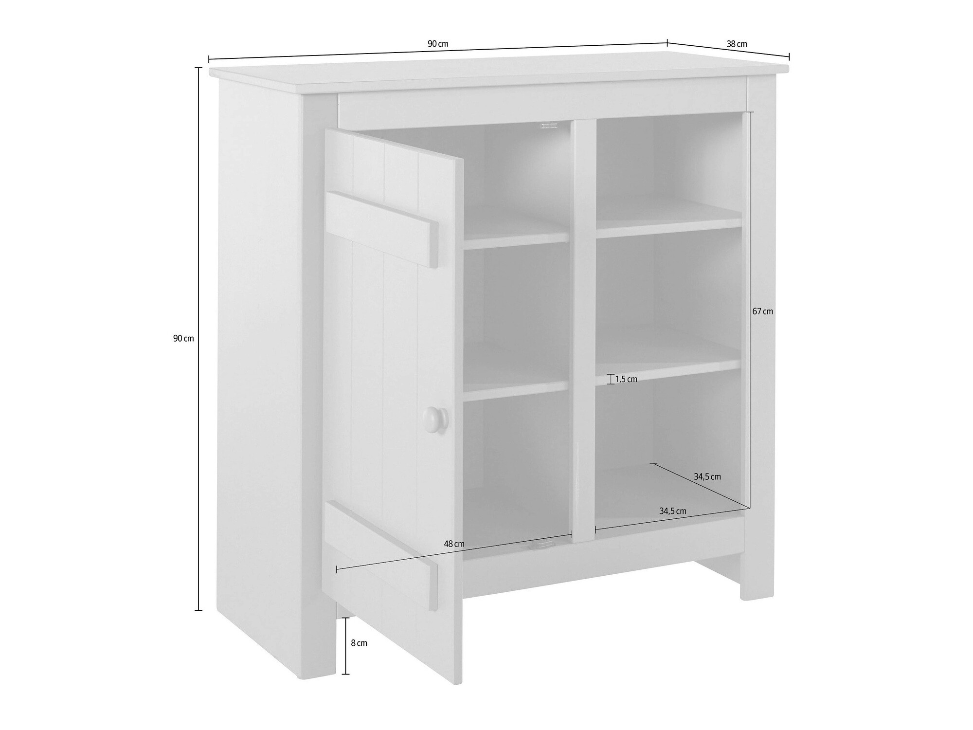 Шкаф Denton 1275 (Бял)