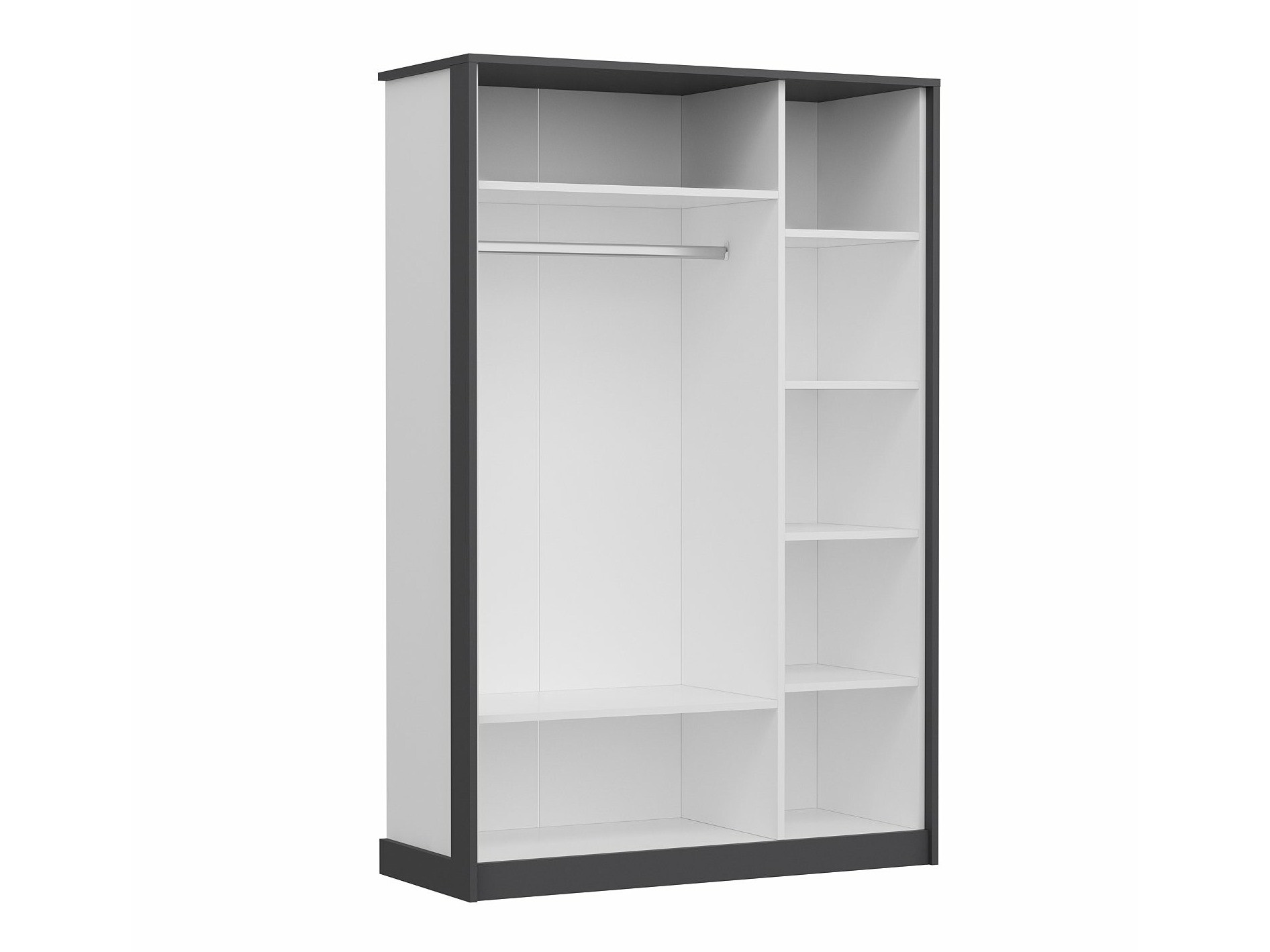 Гардероб Marelbe 101 (Бял + Антрацит)