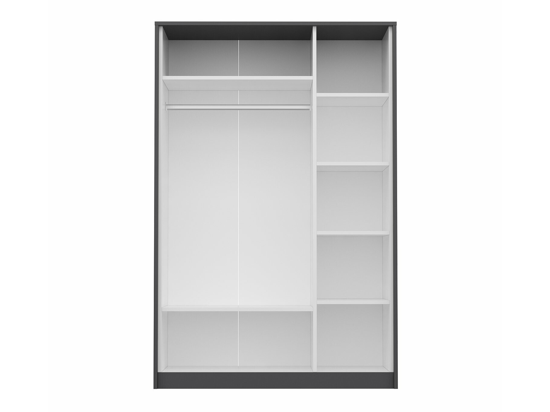 Гардероб Marelbe 101 (Бял + Антрацит)