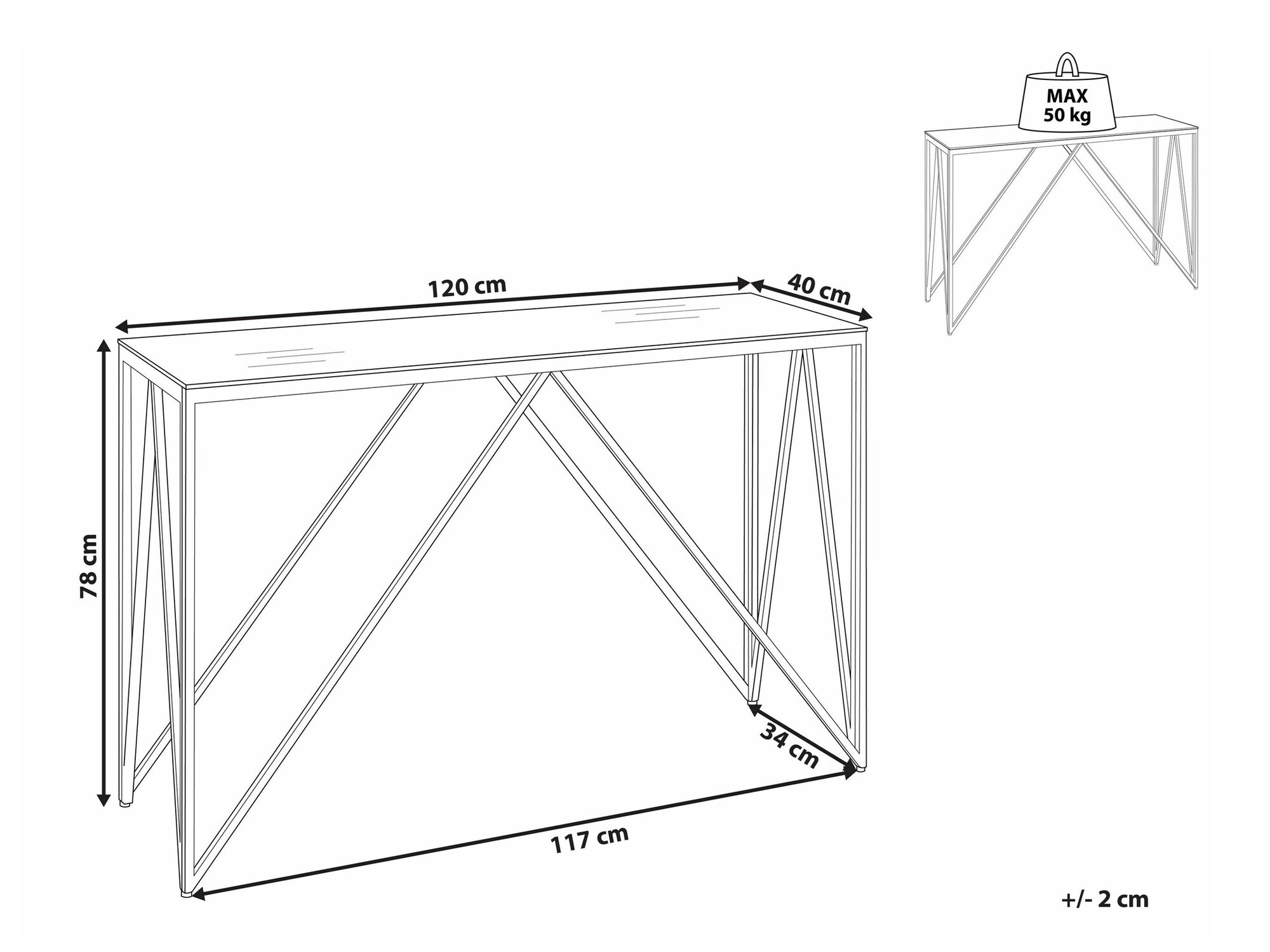 Конзолна маса Berwyn 1698 (Златно)