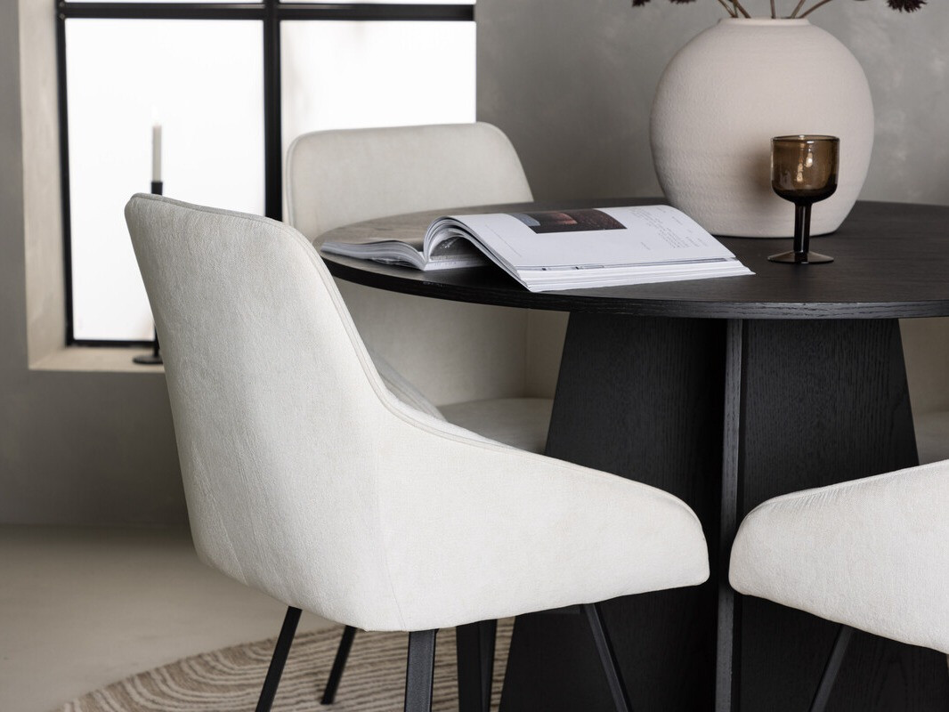 Маса и столове за трапезария Dallas 4325 (Бежов + Черен)