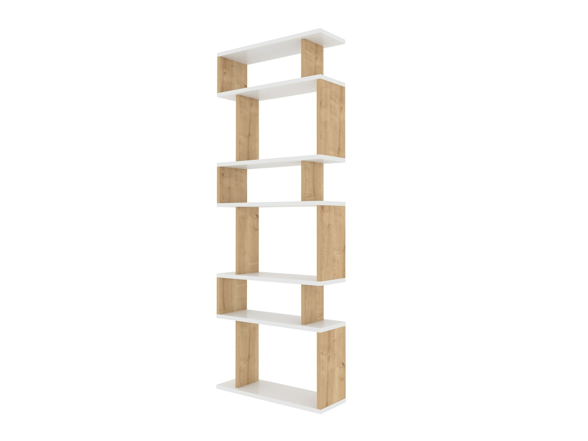 Етажерка Kailua 1834 (Бял + Дъб)