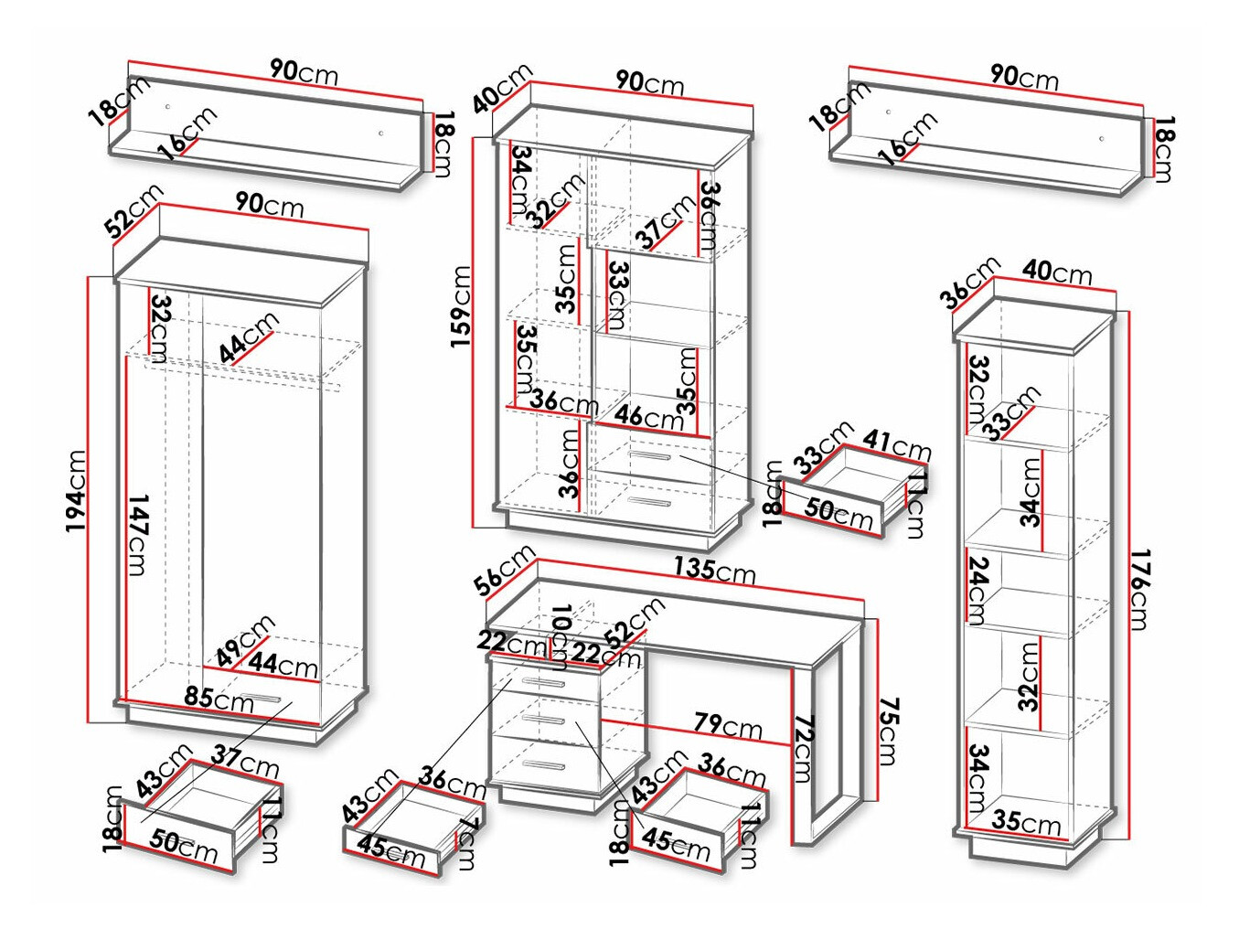 Комплект за домашен офис Tenodeu 118