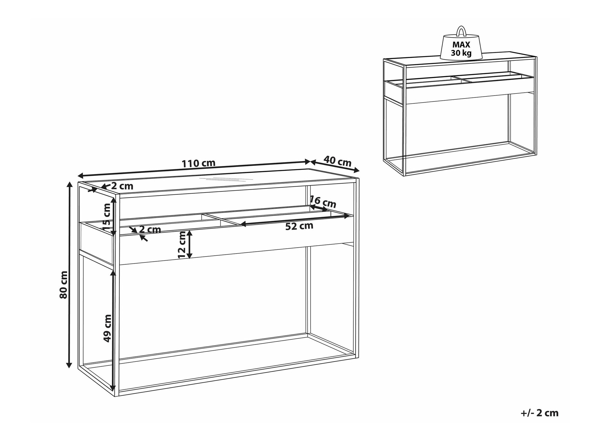 Конзолна маса Berwyn 1712