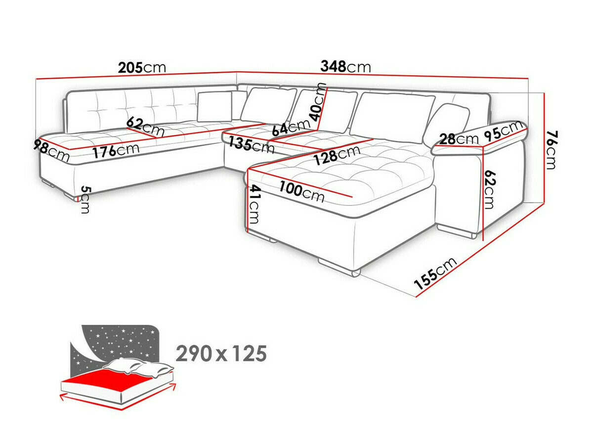 Ъглов диван Comfivo 180 (Boucle Baloo 2073)