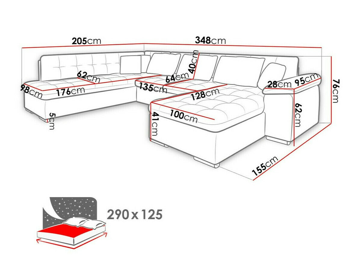 Ъглов диван Comfivo Gemma VI (Magic Velvet 2225-151 + Venus Velvet 2941)