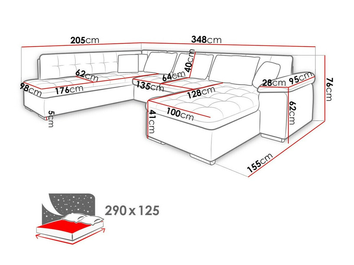 Ъглов диван Comfivo Gemma VI (Magic Velvet 2225-151 + Venus Velvet 2941)