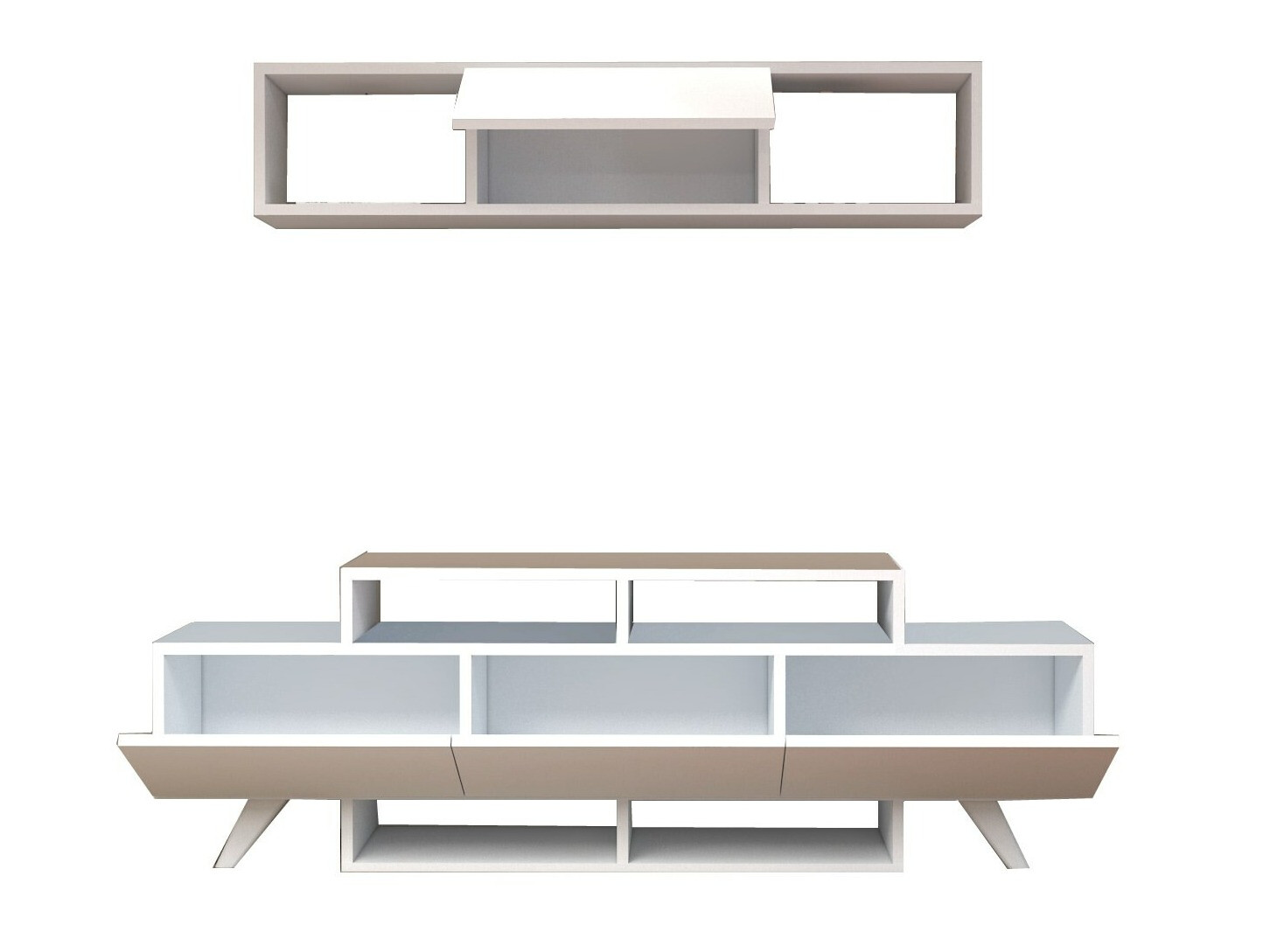 ТВ шкаф Kailua 1849 (Бял)