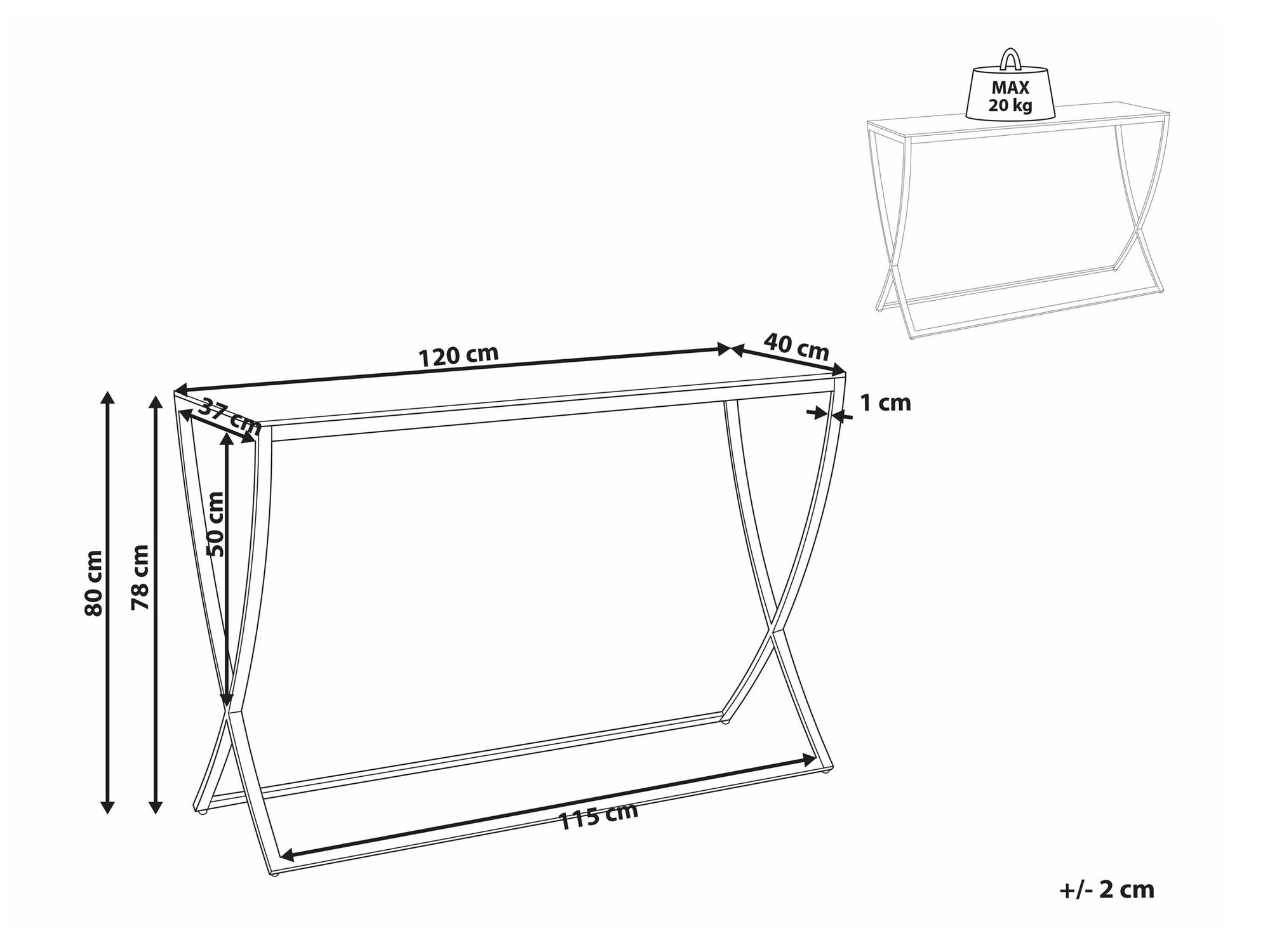 Конзолна маса Berwyn 1724