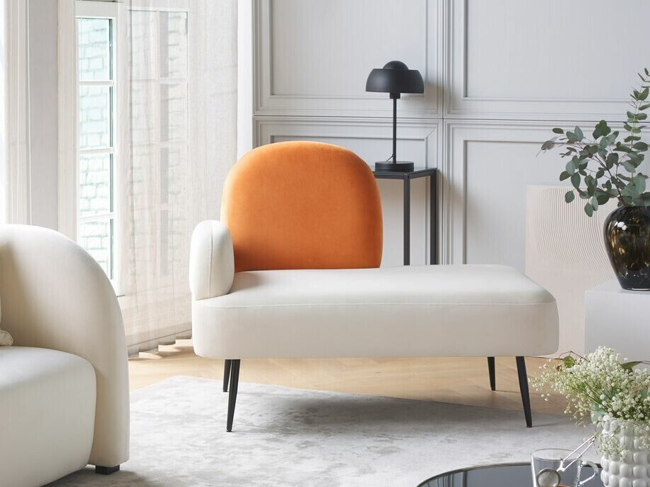 Кушетка Berwyn 1729 (Бял + Оранжев)