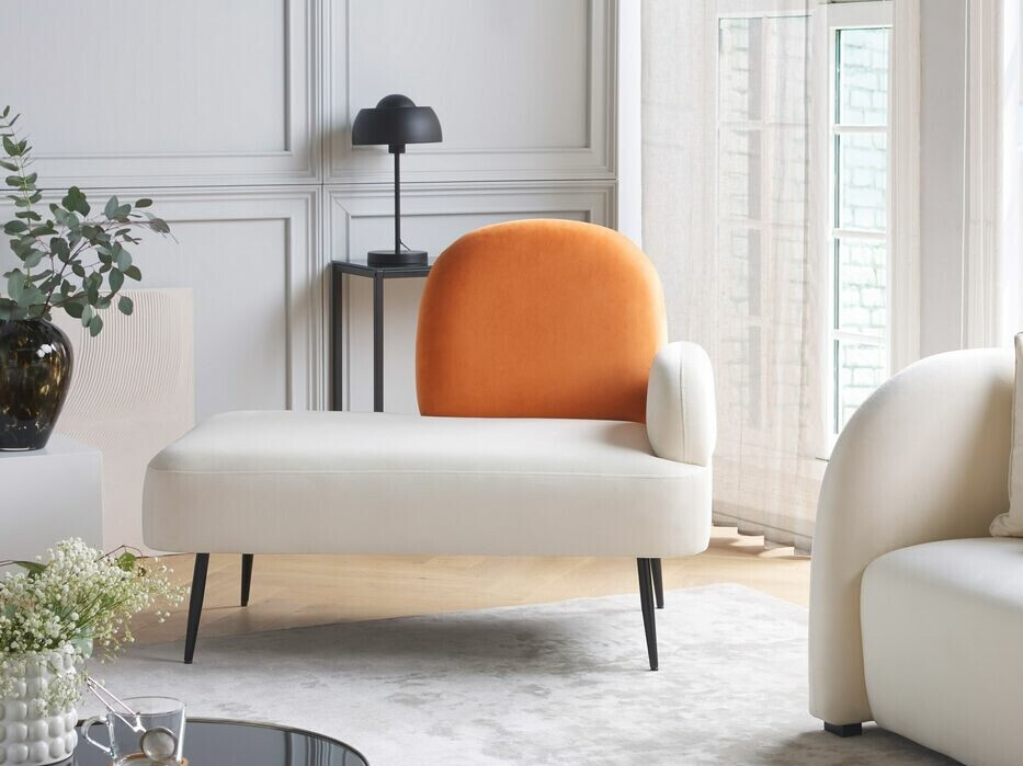 Кушетка Berwyn 1729 (Бял + Оранжев)