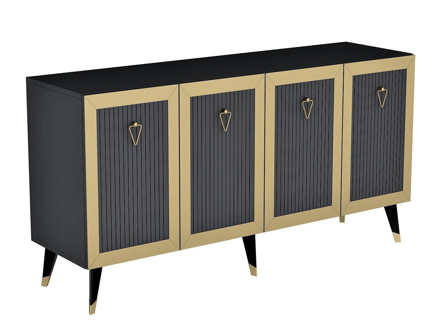 Шкаф Kailua 1868 (Anhtracite + Златно)