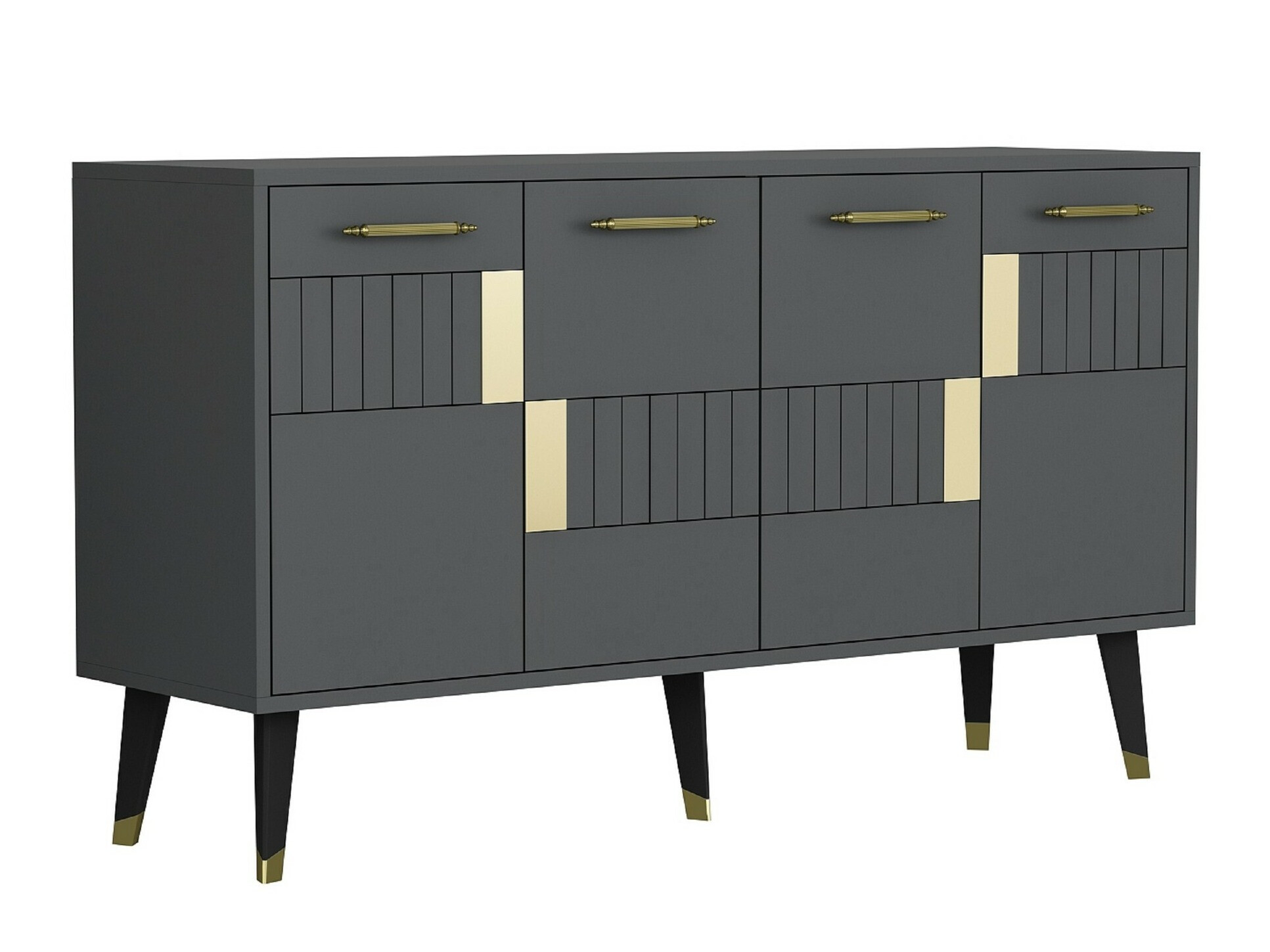 Шкаф Kailua 1882 (Антрацит + Златно)