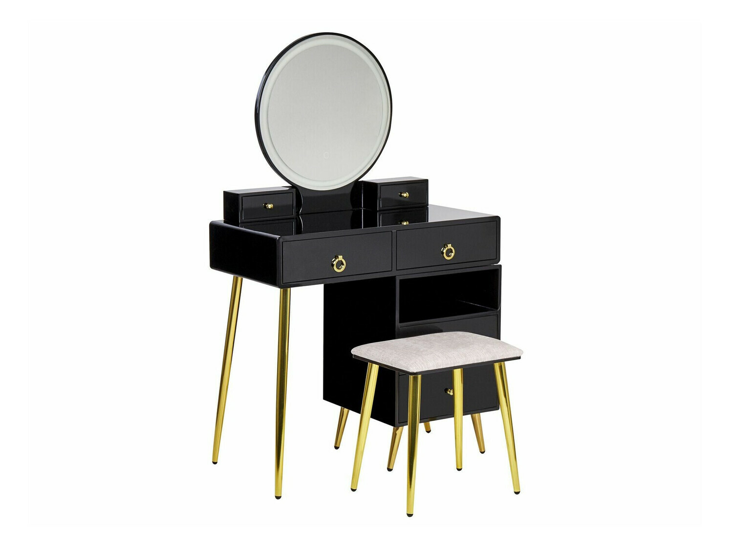 Тоалетка Berwyn 1731 (Черен + Златно)