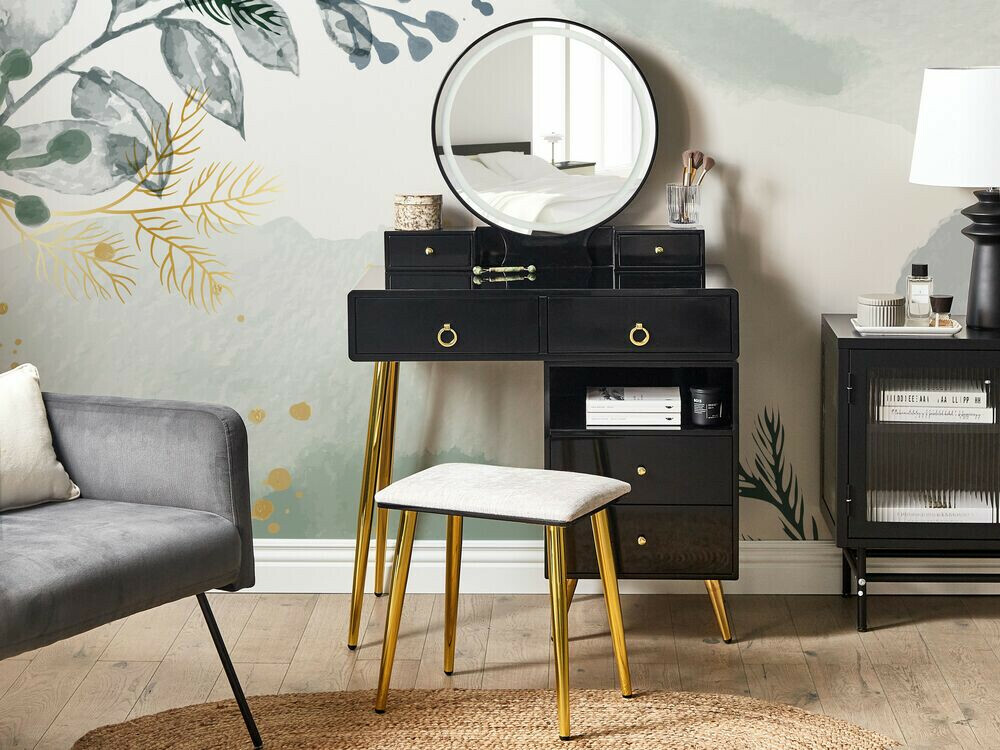 Тоалетка Berwyn 1731 (Черен + Златно)