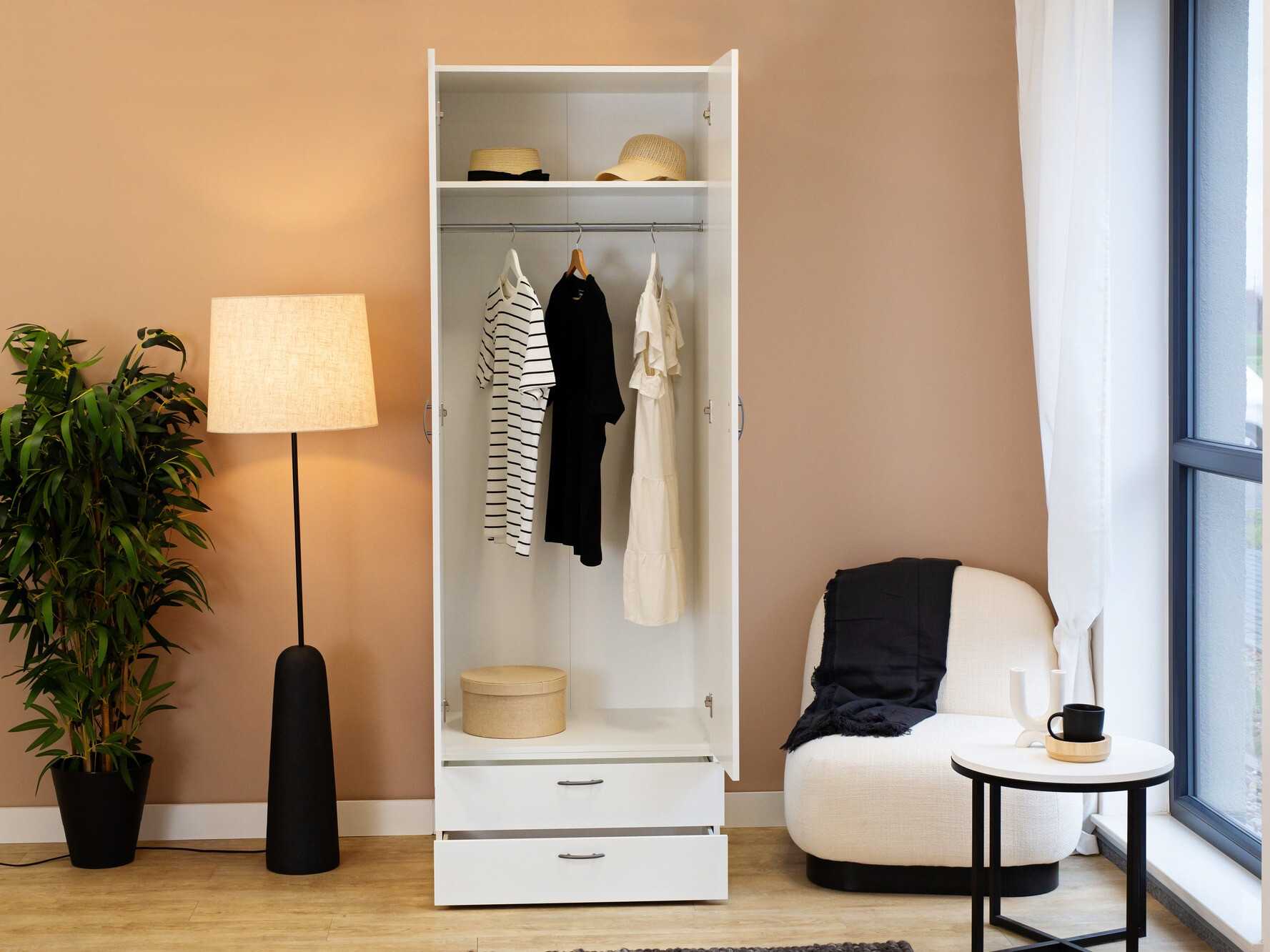 Гардероб Bristol 187 (Бял)