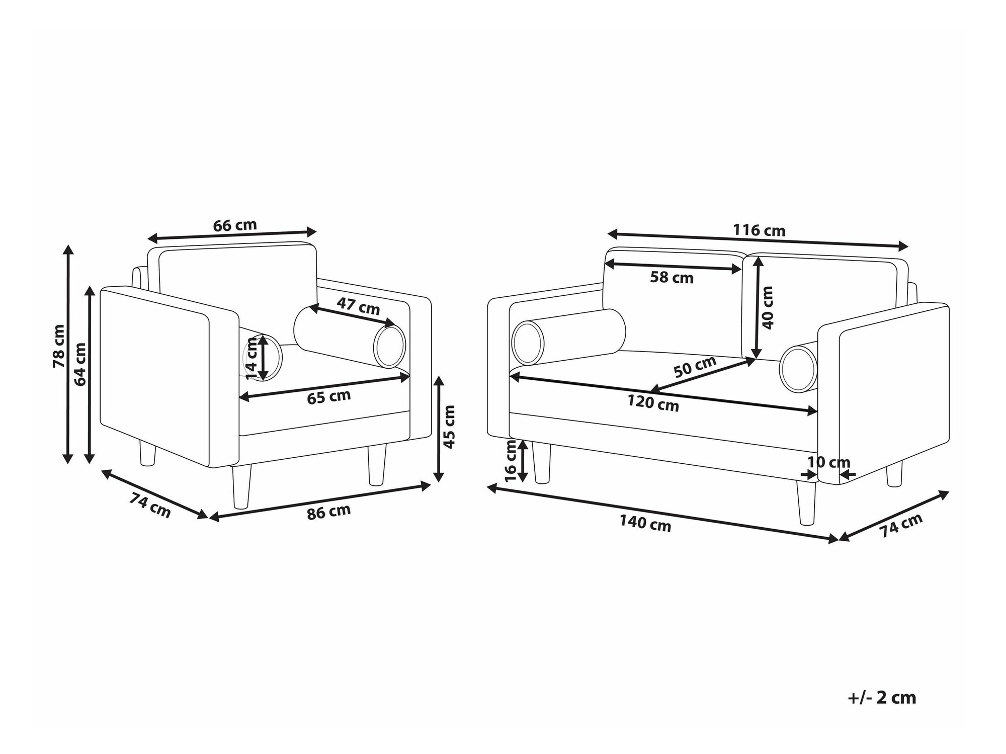 Комплект мека мебел Berwyn 1735 (Зелен)