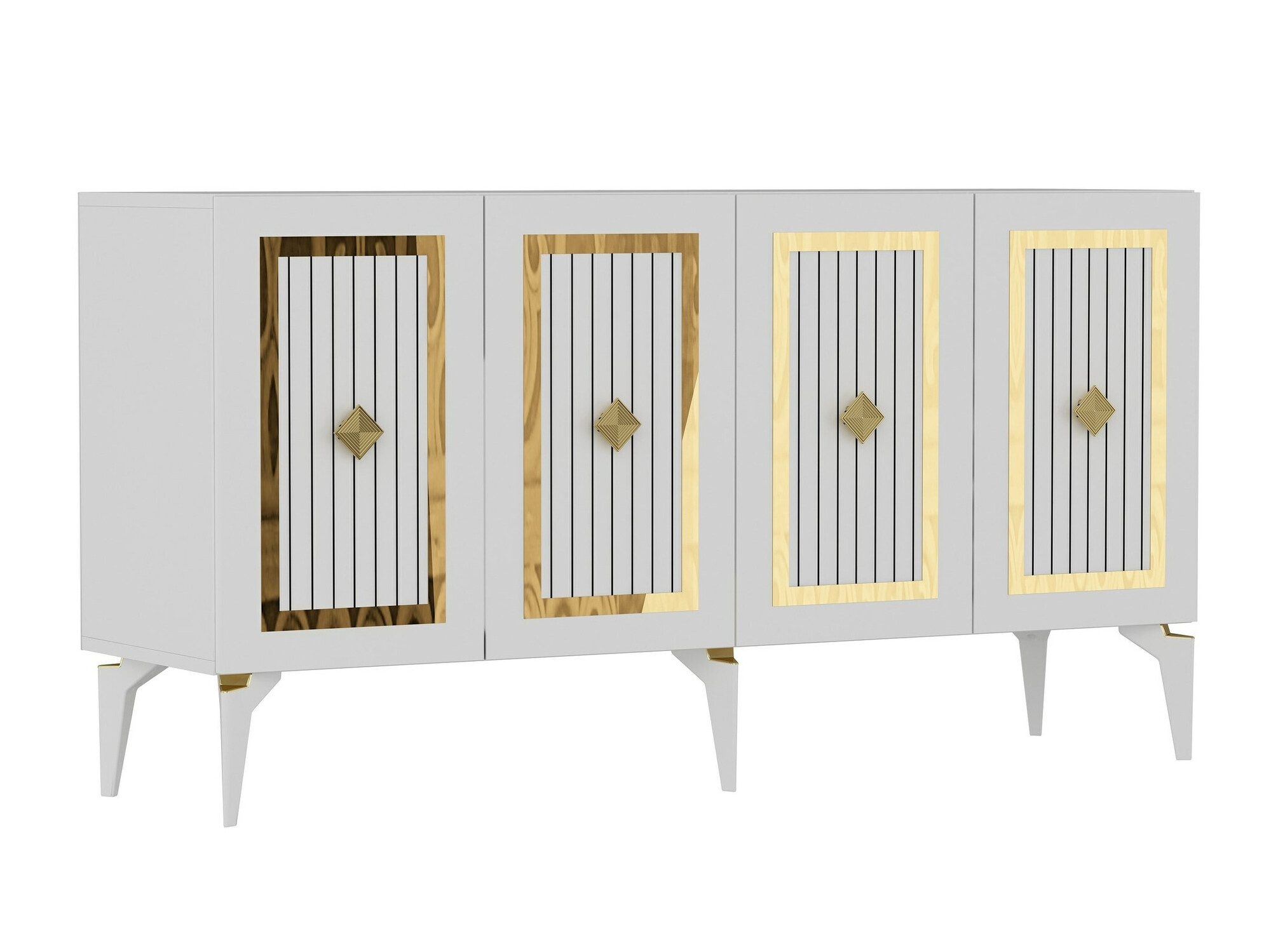 Шкаф Kailua 1886 (Бял + Златно)