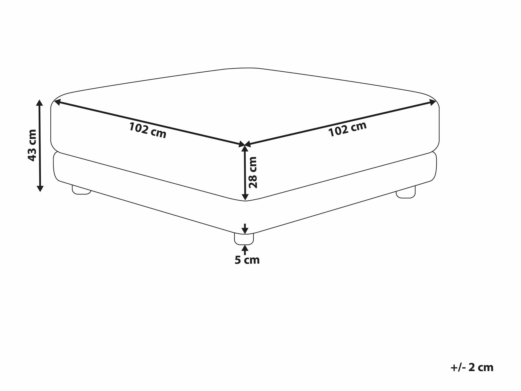 Табуретка Berwyn 1745 (Светло сив)