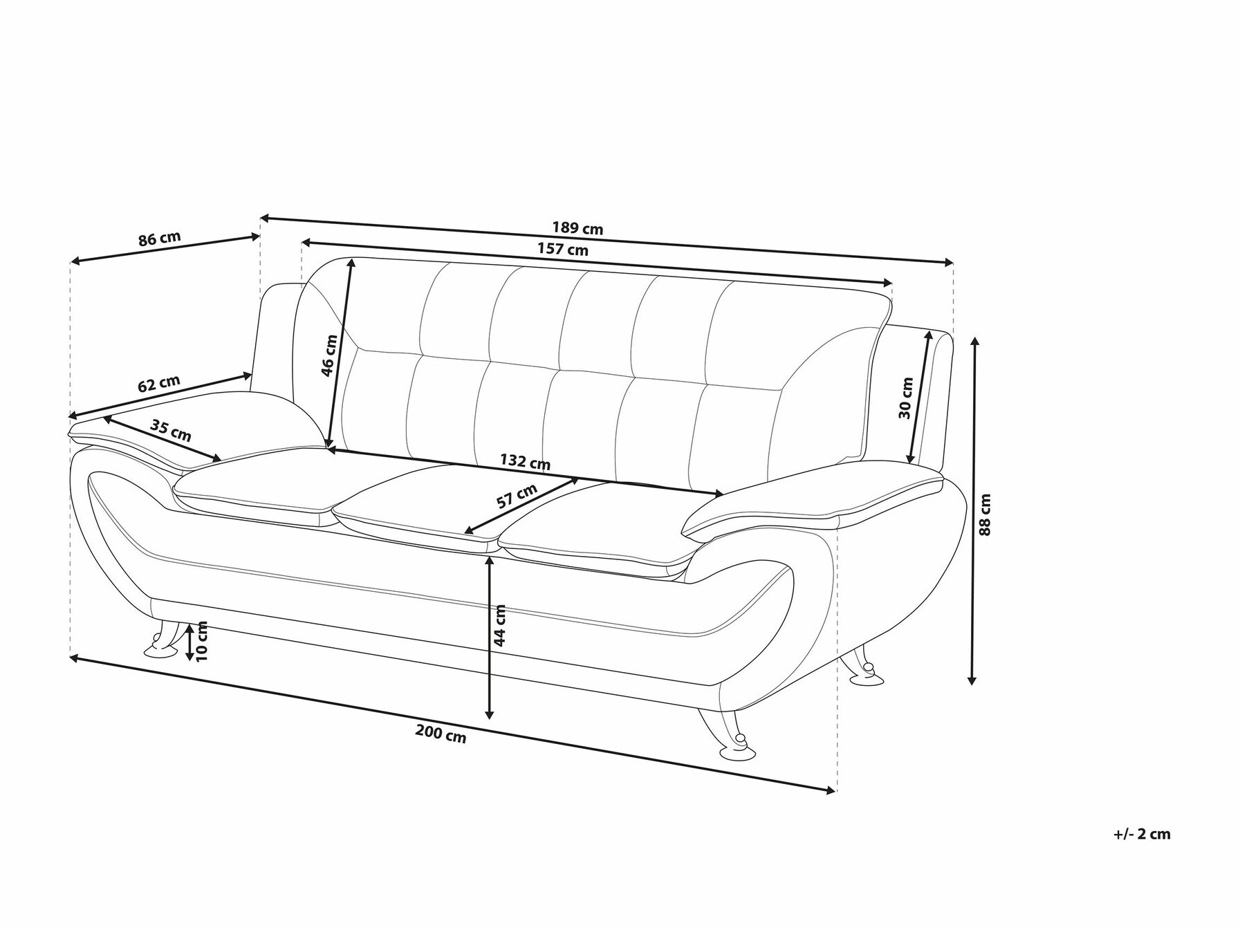 Диван Berwyn 1751 (Сив)