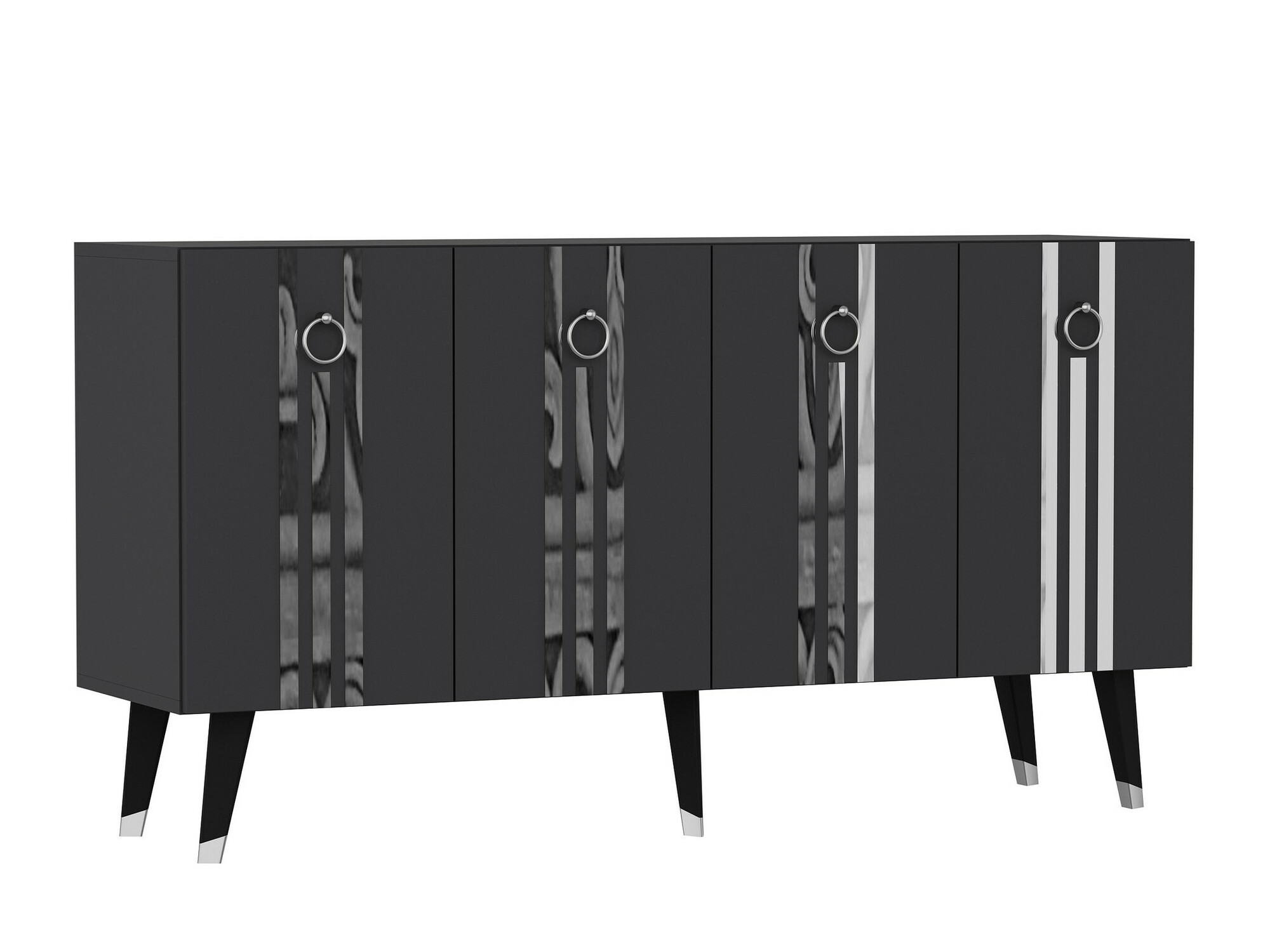 Шкаф Kailua 1970 (Антрацит + Сребро)