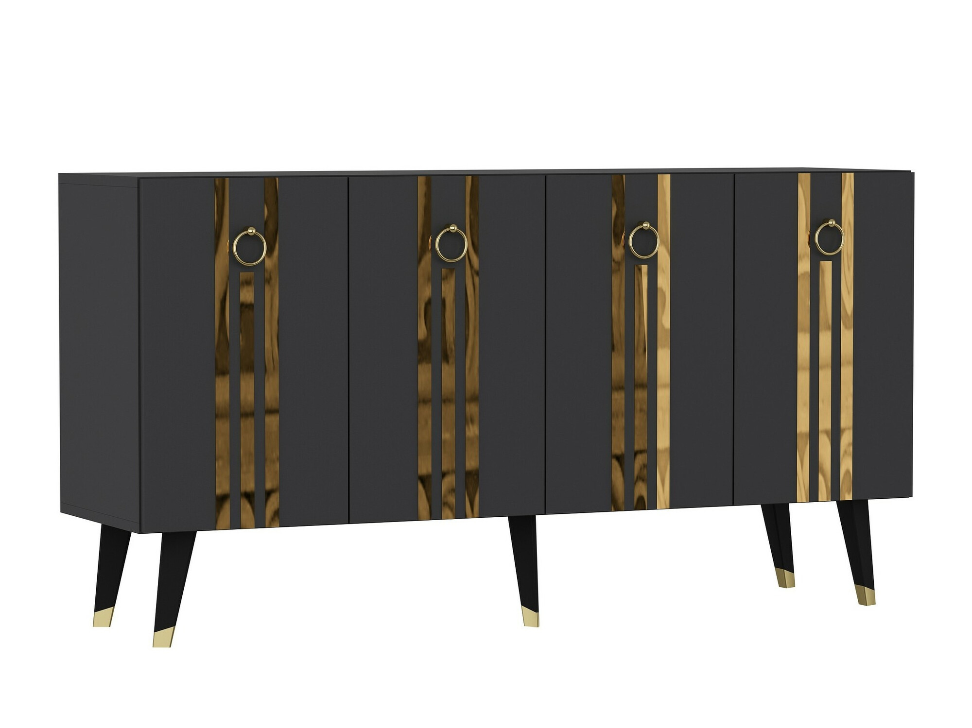 Шкаф Kailua 1970 (Антрацит + Златно)