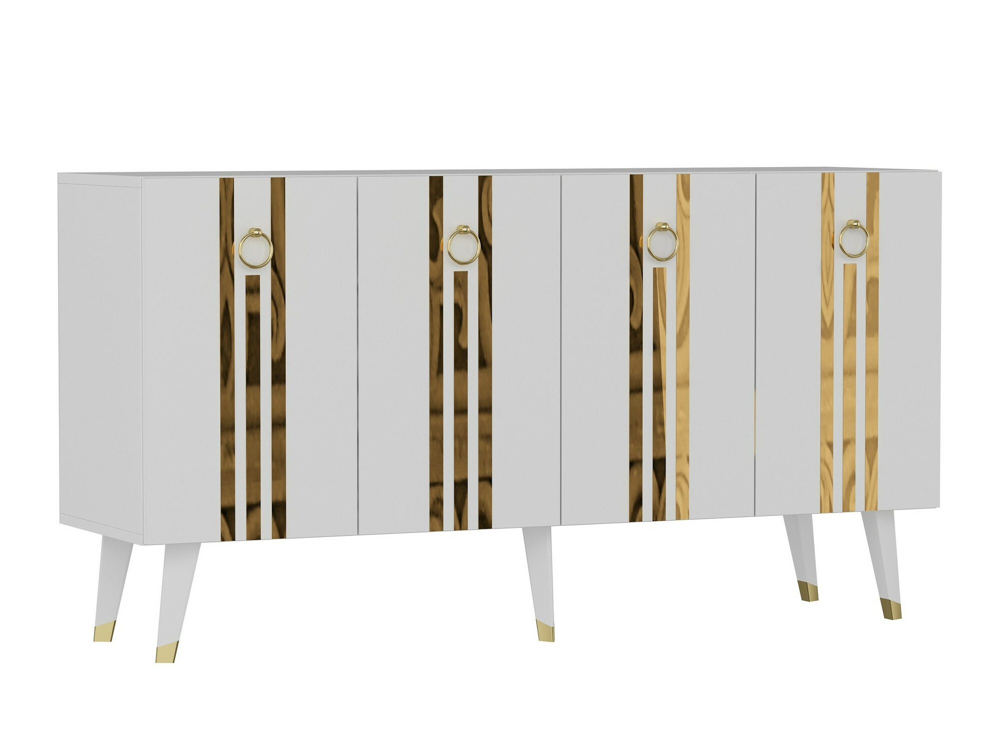 Шкаф Kailua 1970 (Бял + Златно)