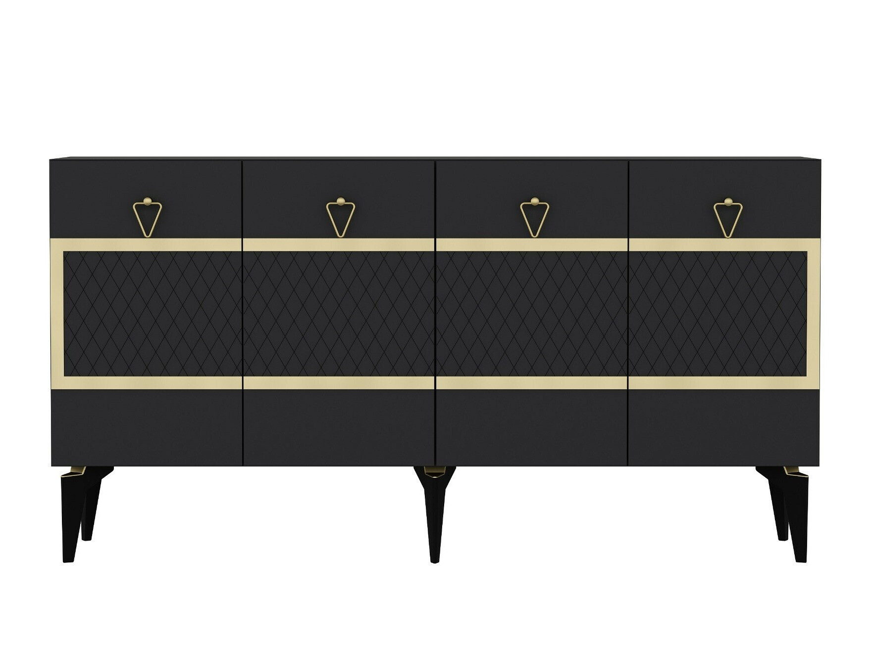 Шкаф Kailua 1972 (Антрацит + Златно)